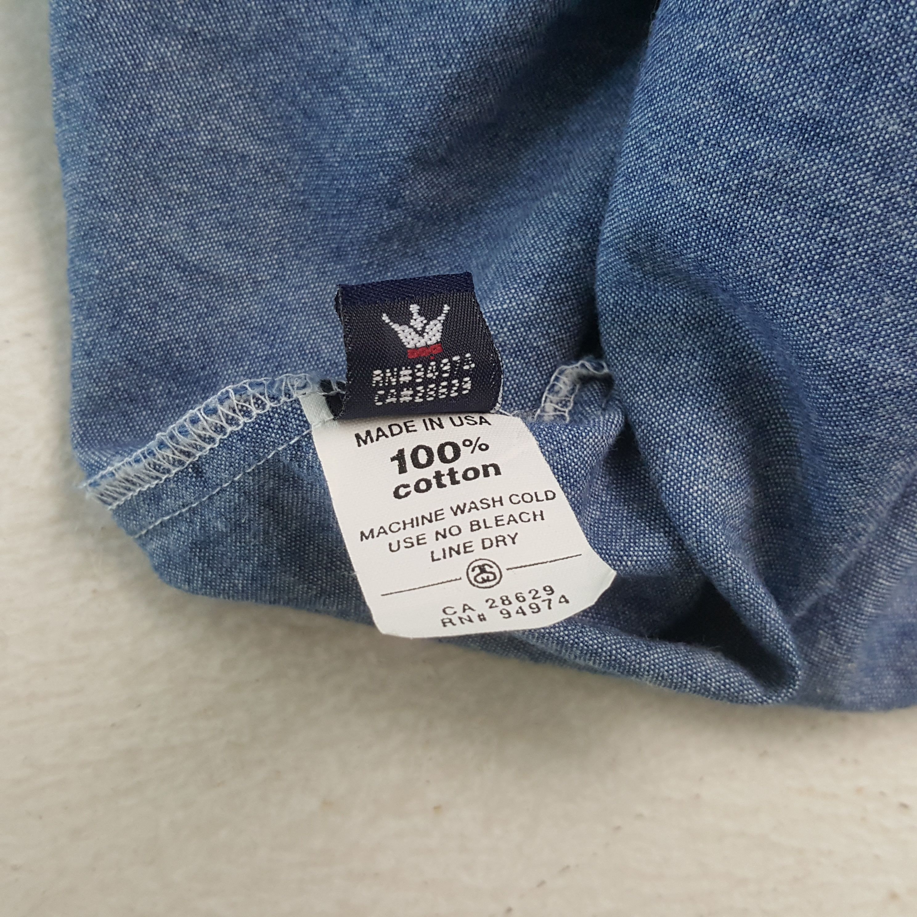 Stussy × Vintage Vintage STUSSY Streetwear Skateboard Denim Polos C294N24 Size US XL / EU 56 / 4 - 9 Thumbnail