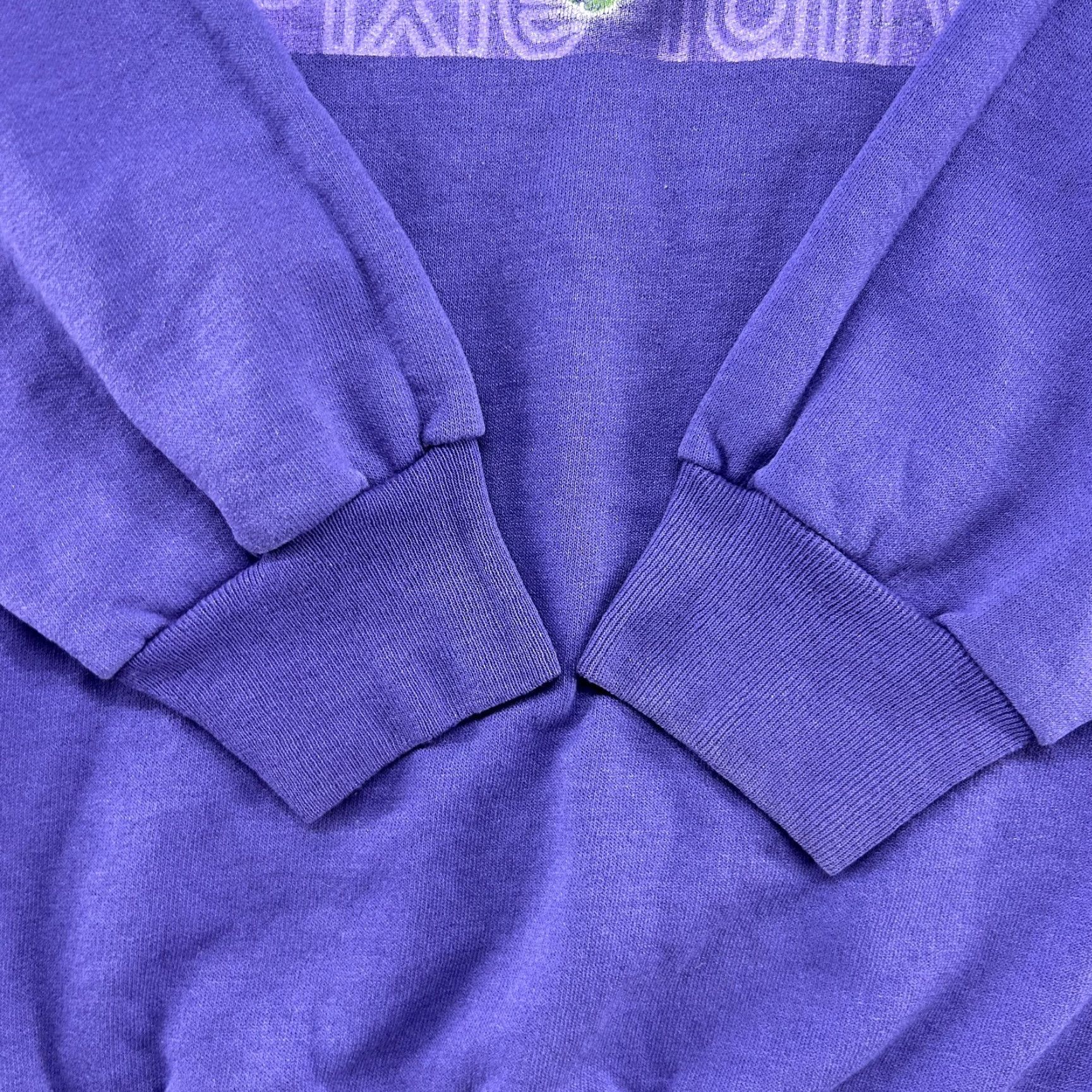 Disney VINTAGE Disney Sweatshirt Mens L Purple Pullover Pixie Fairy Tinker Bell 90s Size US L / EU 52-54 / 3 - 2 Thumbnail