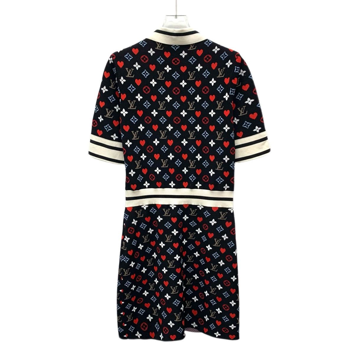Louis Vuitton Louis Vuitton Heart Printed Lapel Short Sleeve Dress K26WX Size S / US 4 / IT 40 - 2 Thumbnail