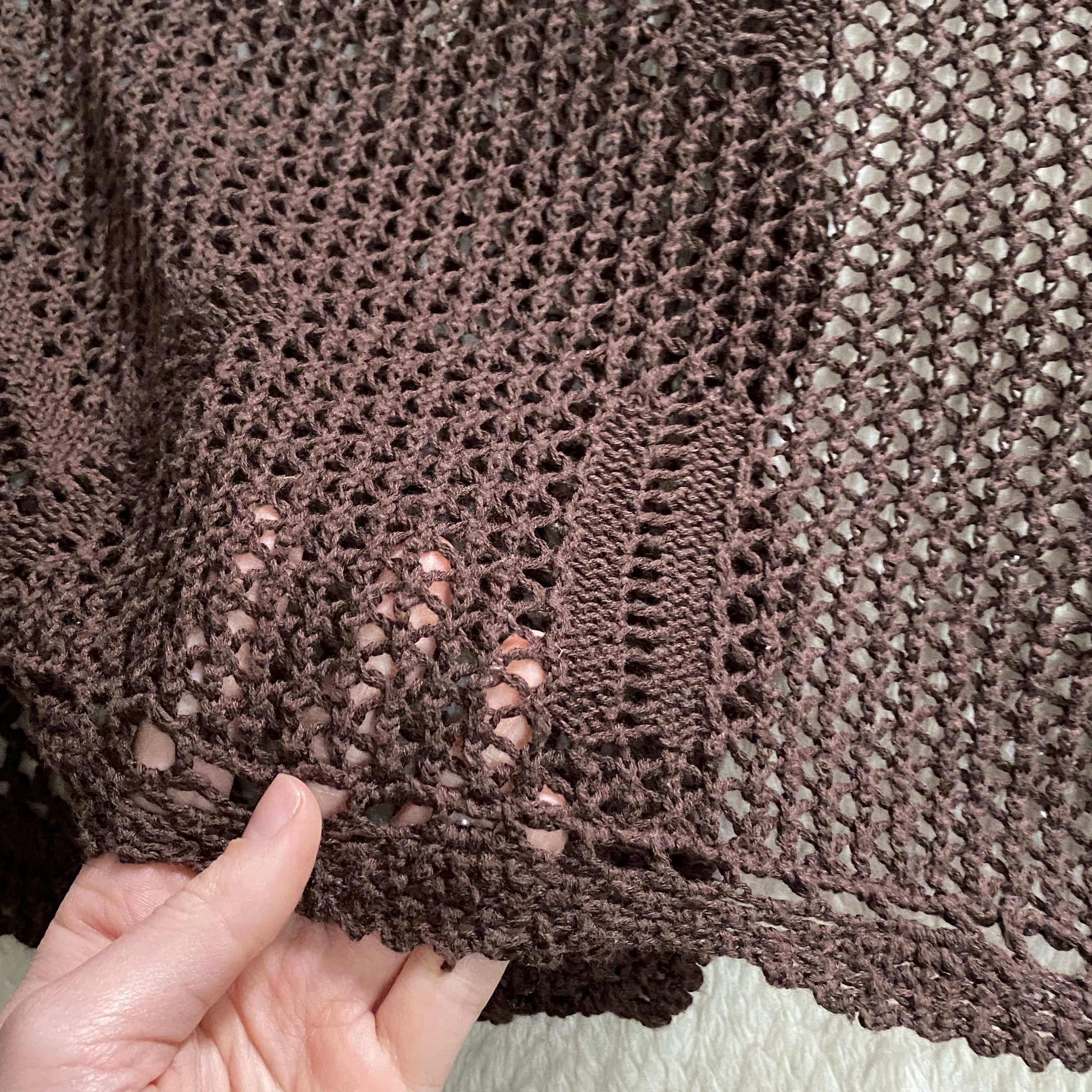 Other Boho Crochet Open Cardigan Sweater – Willow & Clay Size L / US 10 / IT 46 - 5 Thumbnail