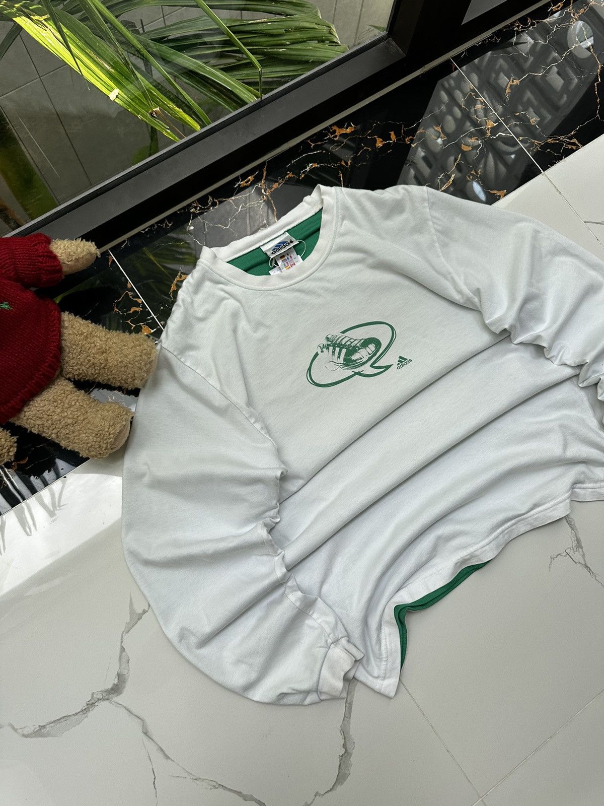 Adidas × Vintage 90s ADIDAS VINTAGE MONOLOGO SWEATSHIRT Size US L / EU 52-54 / 3 - 3 Thumbnail