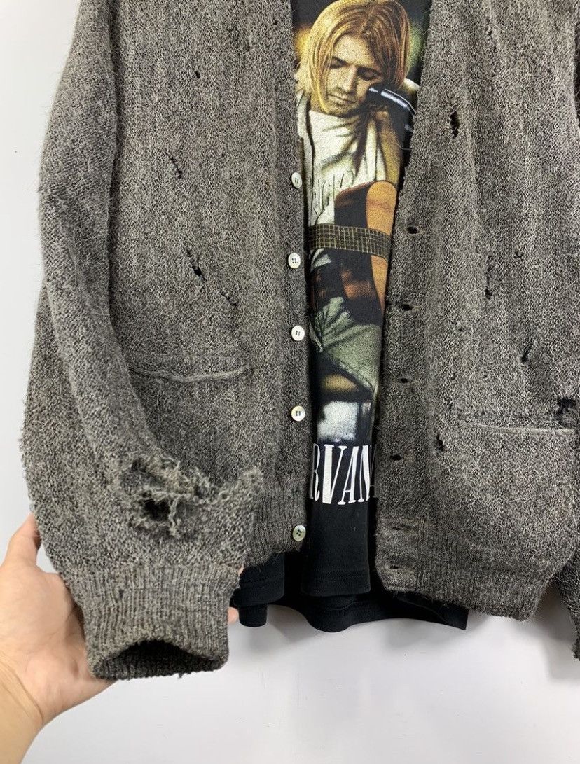 Issey Miyake Diatressed Cardigan Grunge Kurt Cobain style Size US S / EU 44-46 / 1 - 2 Thumbnail