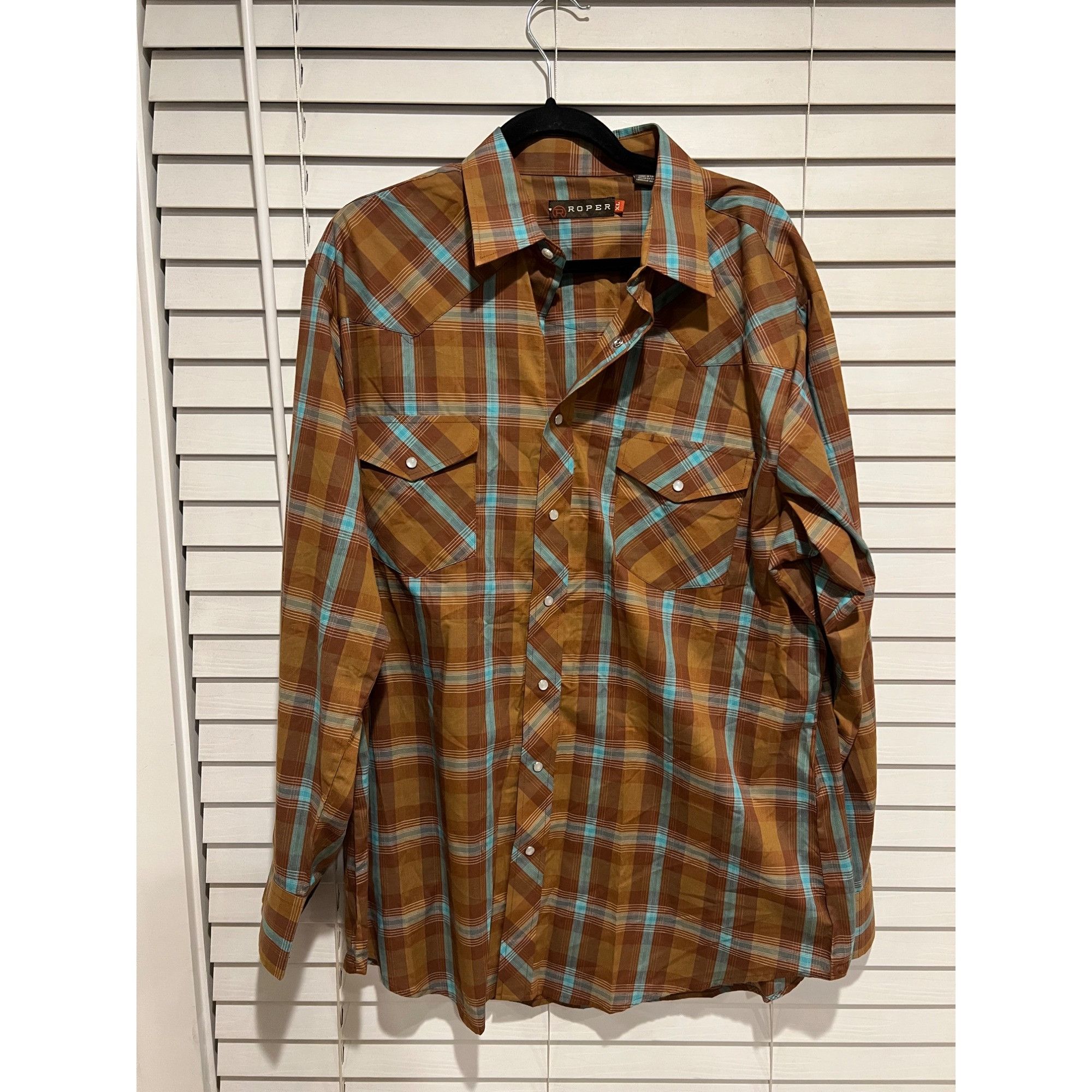 Roper Roper Western Pearl Snap Button Up Shirt - Size XL Size US XL / EU 56 / 4 - 1 Thumbnail