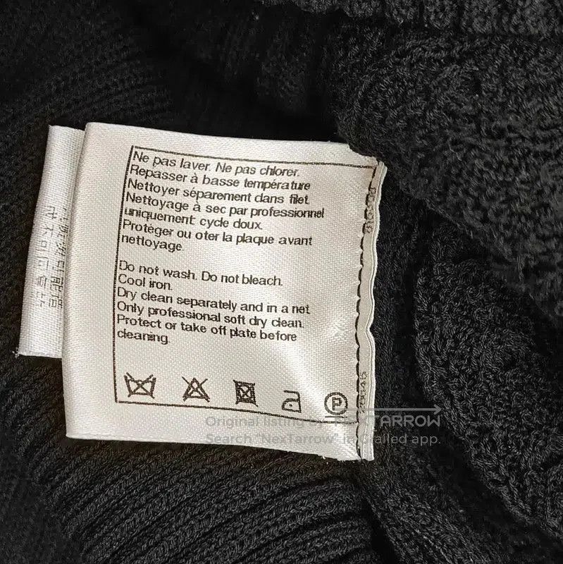 Chanel Chanel Black Ribbed Short Sleeve Sweater . Size XS / US 0-2 / IT 36-38 - 5 Thumbnail