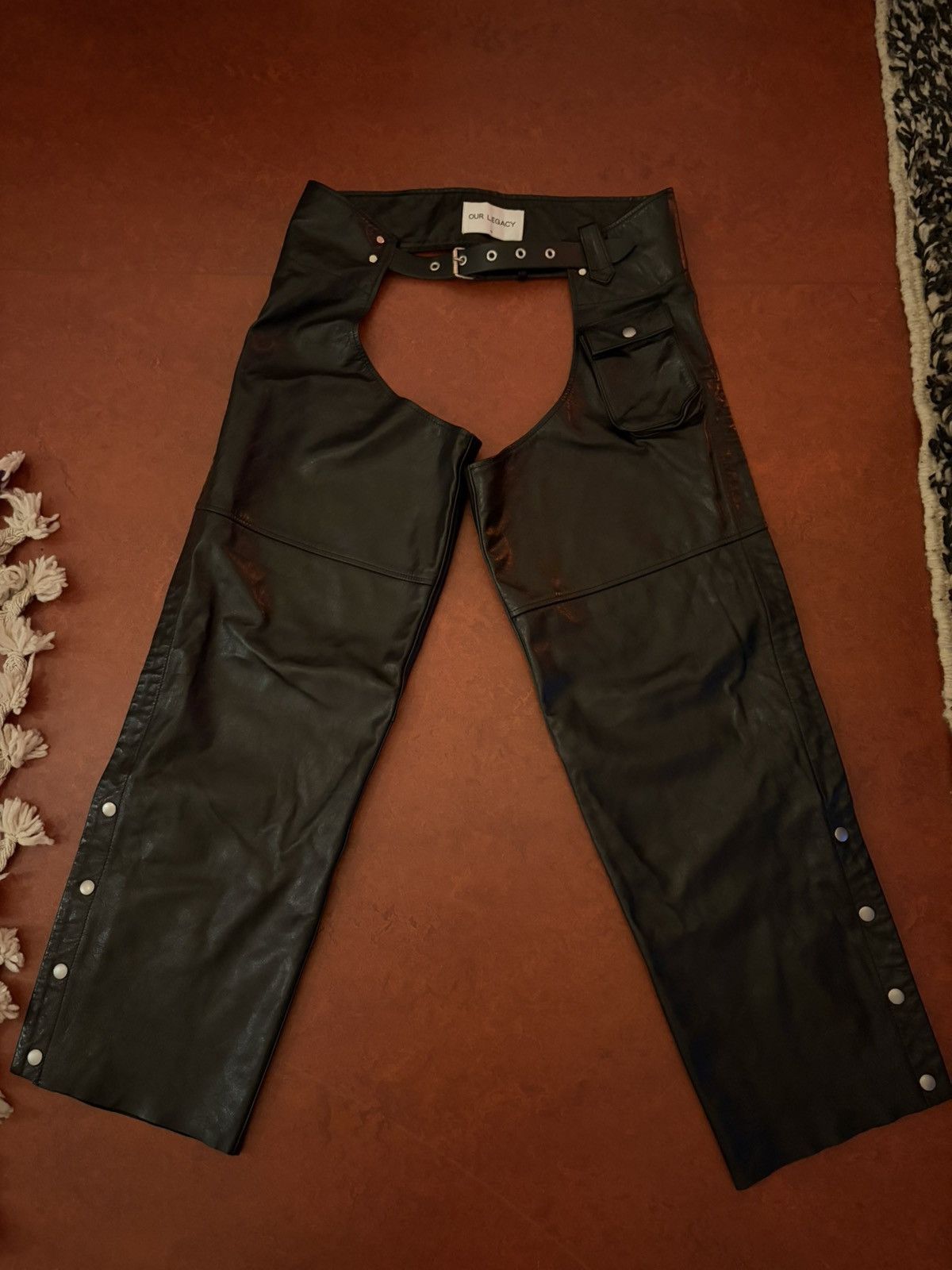 Our Legacy Our Legacy Leather Chaps Size 48R - 1 Thumbnail