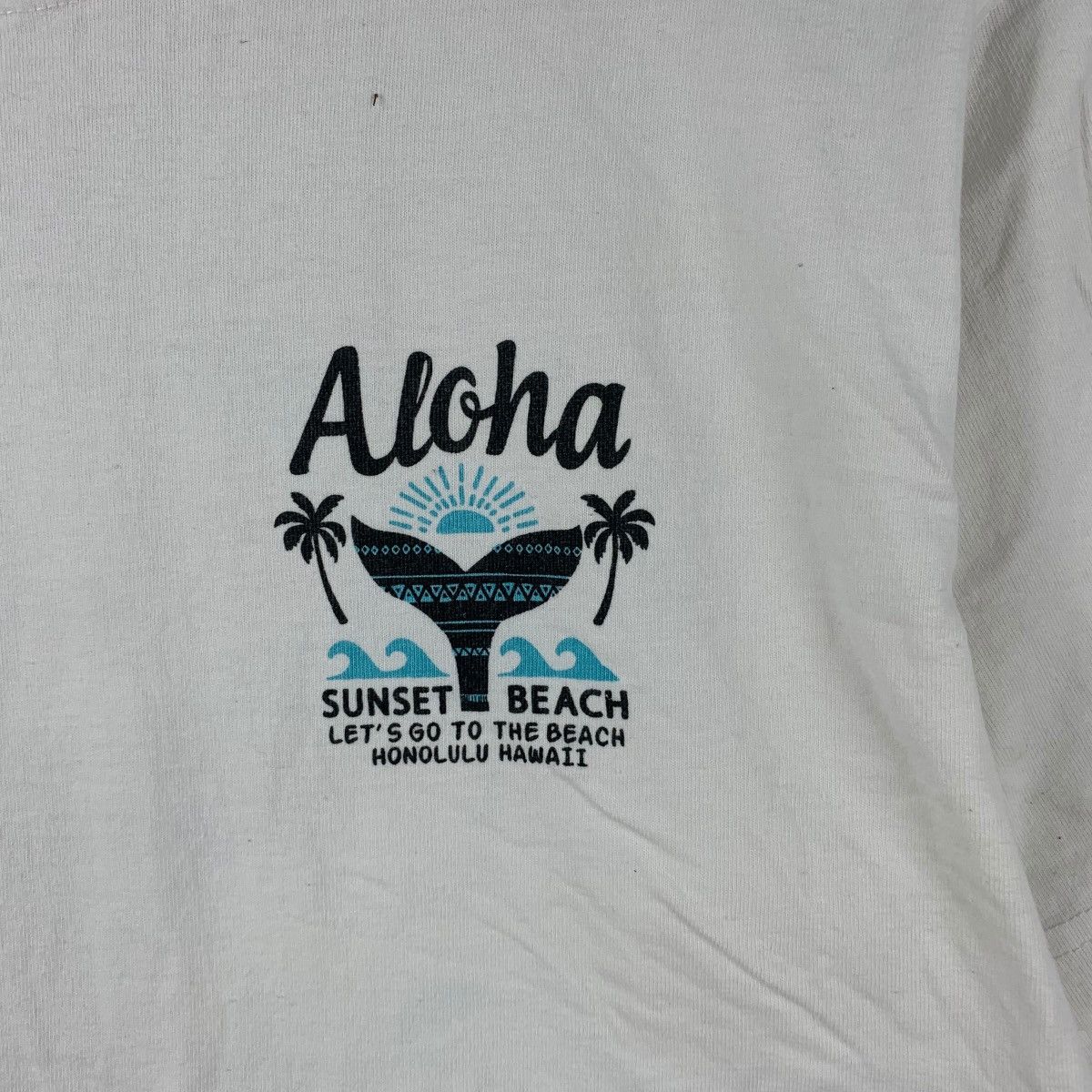 Vintage ALOHA SUNSET BEACH Honolulu Hawaii Tee Shirt Top Surf Beach Size L / US 10 / IT 46 - 4 Thumbnail