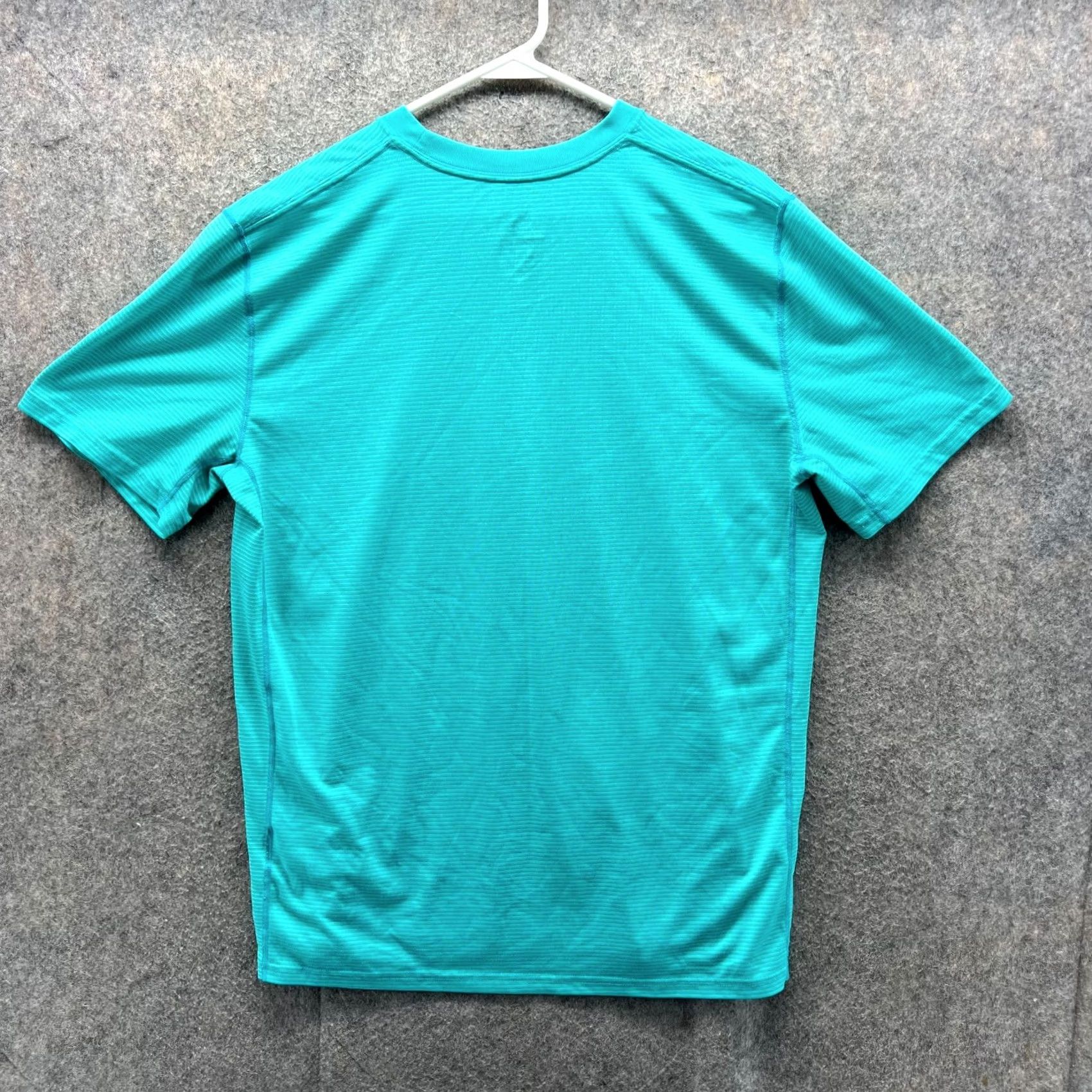 Nike Nike Shirt Men Large Aqua Blue Nike Dri-Fit T-Shirt Sportswear Polyester Short Sleeve Crew Neck Flat Logo Size US L / EU 52-54 / 3 - 3 Thumbnail