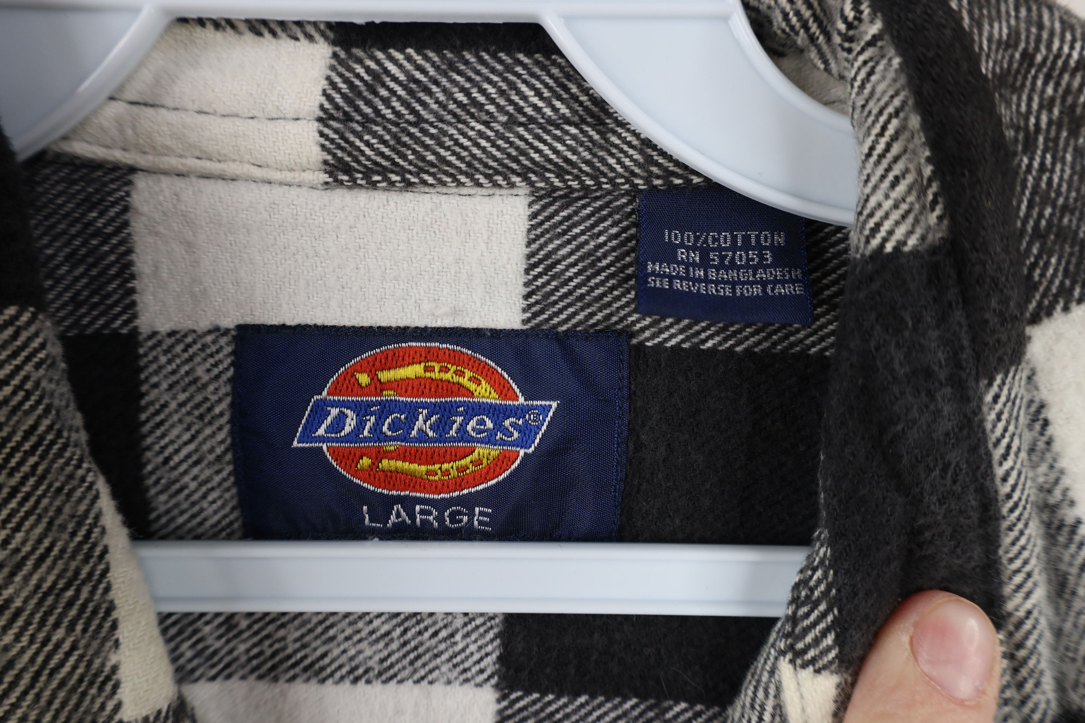 Dickies Vintage 90s Dickies Heavyweight Flannel Button Shirt Plaid Size US L / EU 52-54 / 3 - 12 Thumbnail