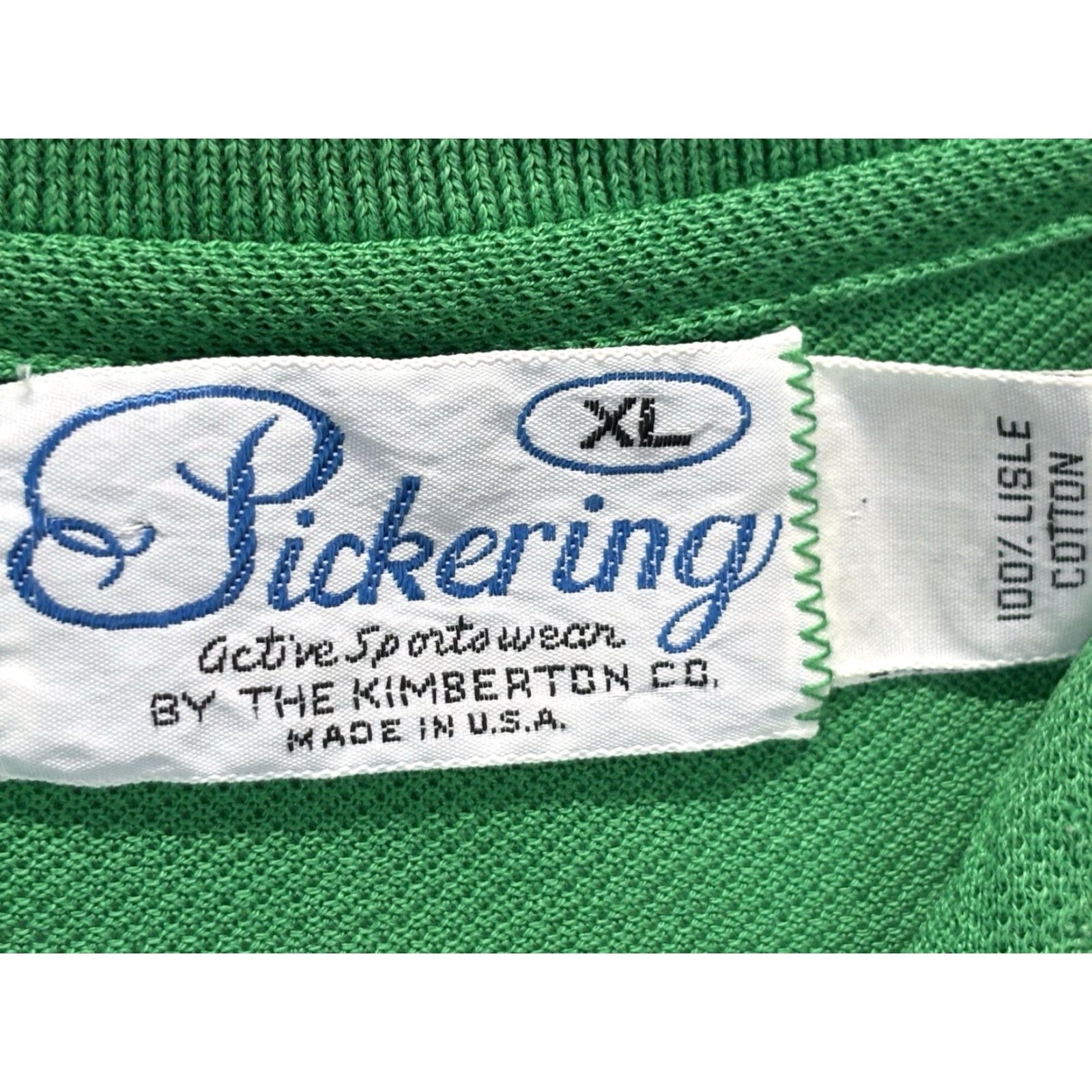 Vintage Vtg Polo Shirt Mens XL Green Embroid 80s Lisle Cotton Pickering Marriott Hilton Head Island Resort Rugby Golf Batting? Size US XL / EU 56 / 4 - 5 Thumbnail