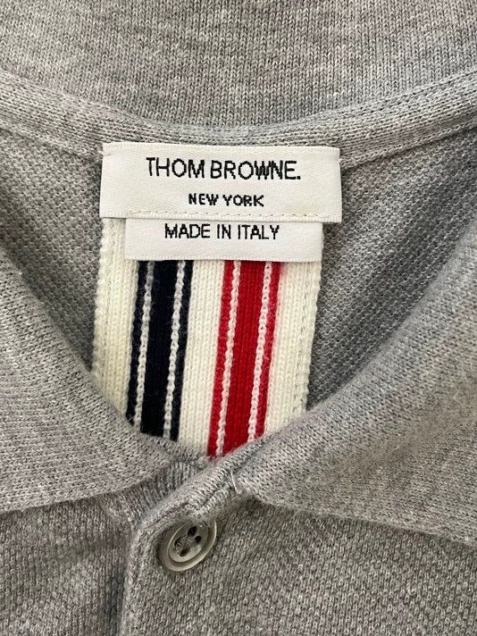 Thom Browne Thom browne Gray back color stripe Polo short sleeves 2504- Size US M / EU 48-50 / 2 - 6 Thumbnail