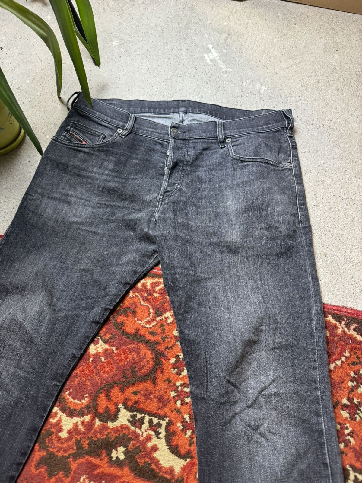 Diesel × Vintage Vintage Y2K Diesel Black Tag Logo Gray Denim Pants Size US 34 / EU 50 - 2 Thumbnail
