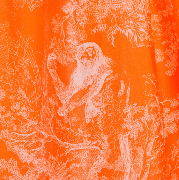 Dior o1w1db10525 241J90 Flared Skirt in Fluorescent Orange Size 25" / US 0 / IT 36 - 3 Thumbnail