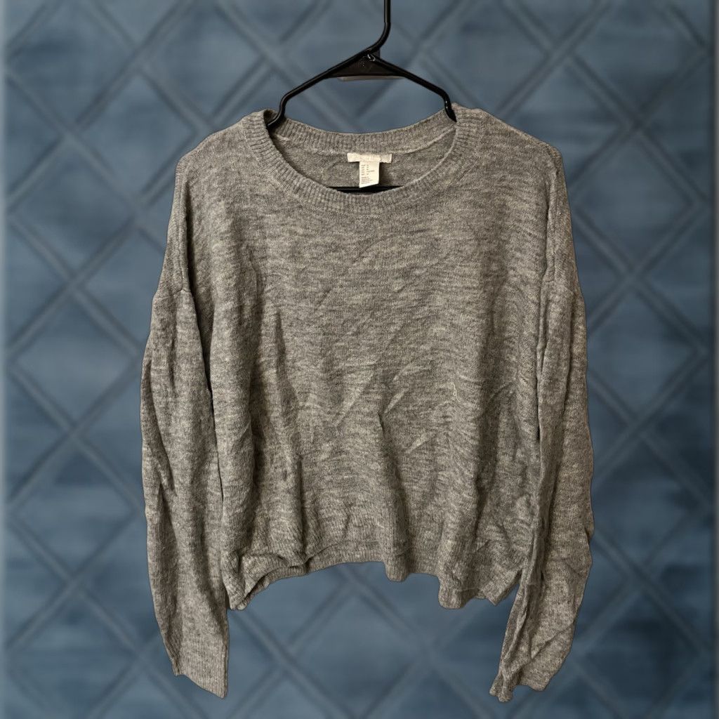 H&M H&M Womens Pullover Sweater Gray Long Sleeve Crew Neck M Acrylic Blend Crew Neck Sweater Womens M Gray Knit Heathered Pullover Sweater 90s? Size M / US 6-8 / IT 42-44 - 1 Thumbnail