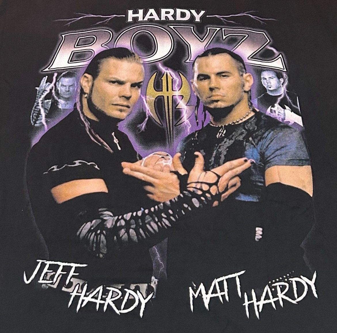 WWE BOOTLEG Vintage WWE Hardy Boyz Front &Back Baggy Graphic Tee Size US XXL / EU 58 / 5 - 1 Thumbnail