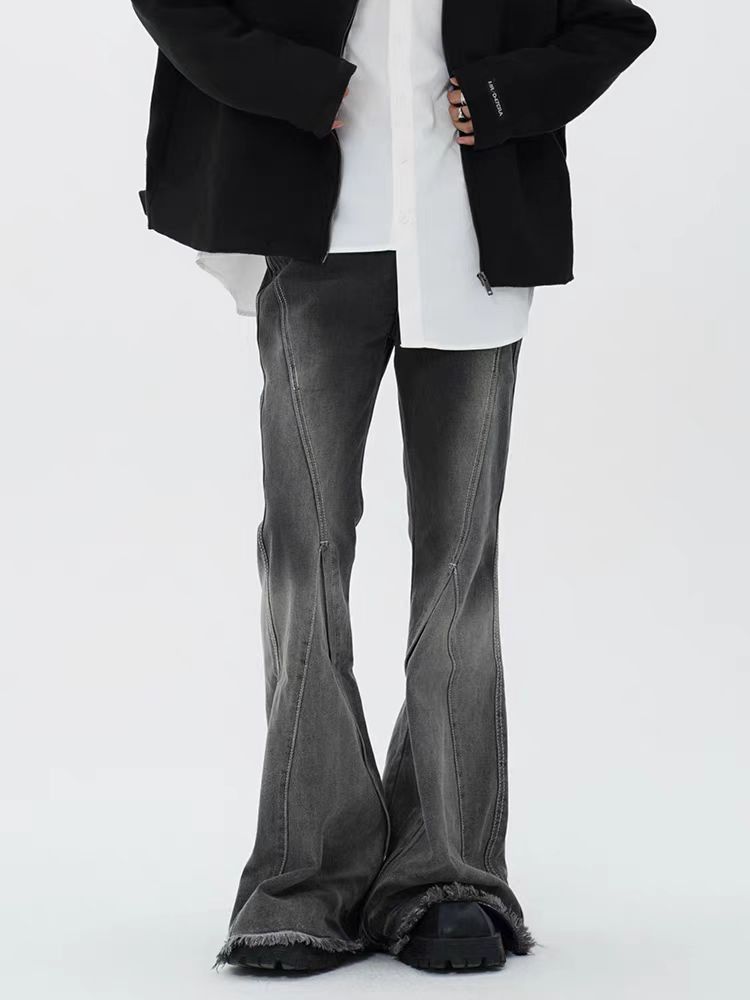 Japanese Brand × Jean High Street Gradient Loose Patchwork Micro Flare Pants Size US 30 / EU 46 - 1 Thumbnail