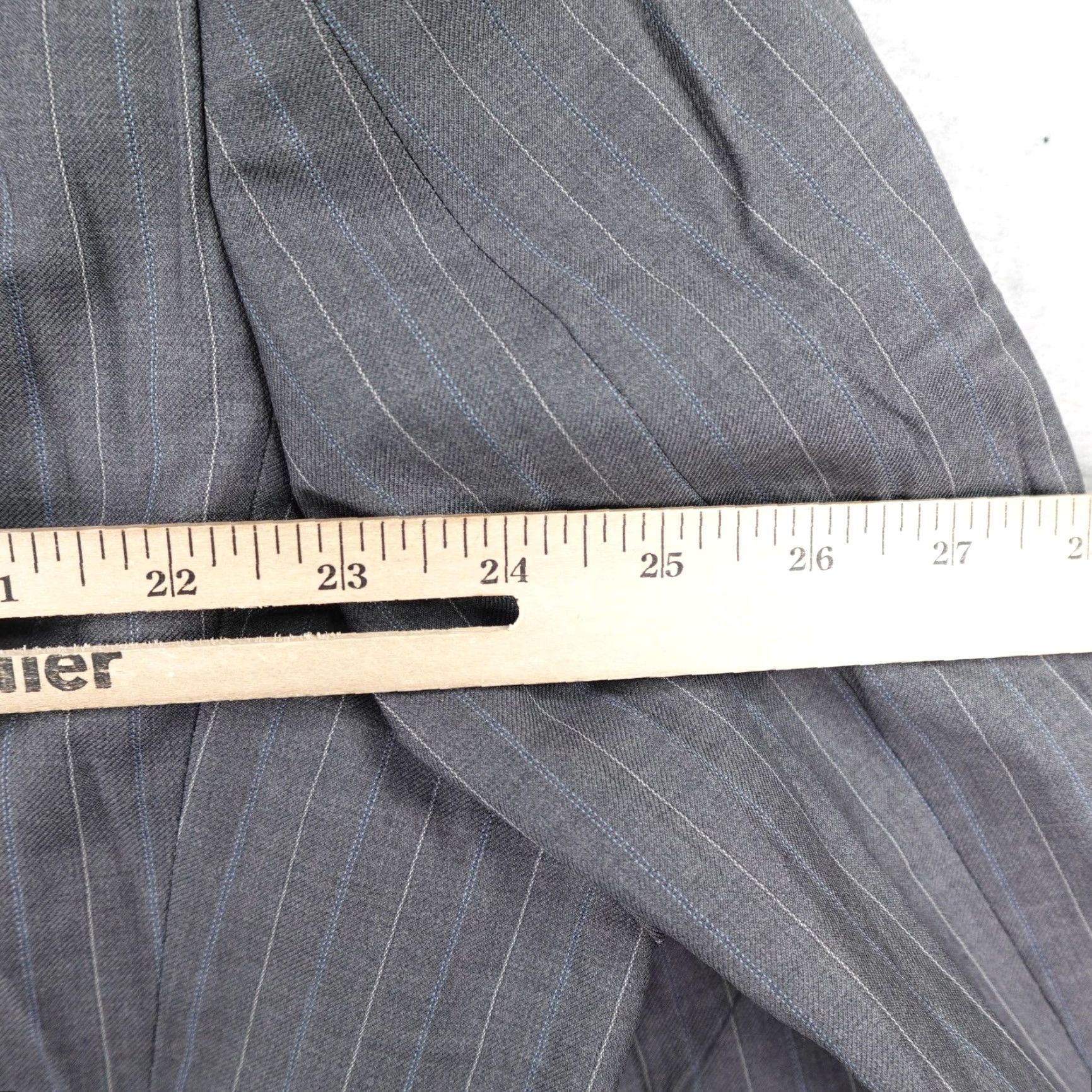 Ralph Lauren Lauren Ralph Lauren Blazer Mens 48R Gray Pinstripe Wool Suit Jacket Sport Coat Size 48R - 6 Thumbnail