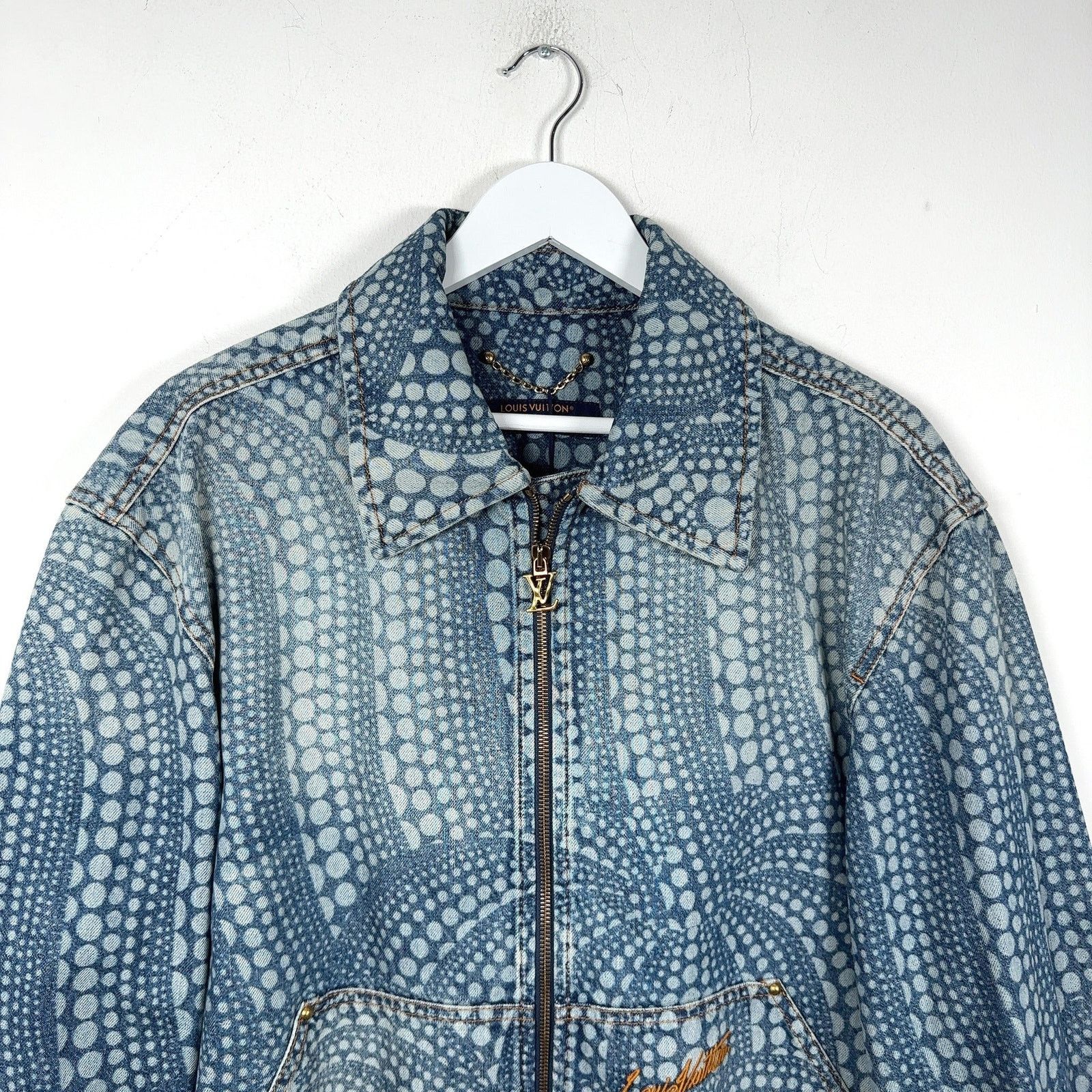Louis Vuitton × Yayoi Kusama LouisVuittonxYayoiKusama AllOver Pumpkin Denim Zip-Up Jacket Size US M / EU 48-50 / 2 - 2 Thumbnail