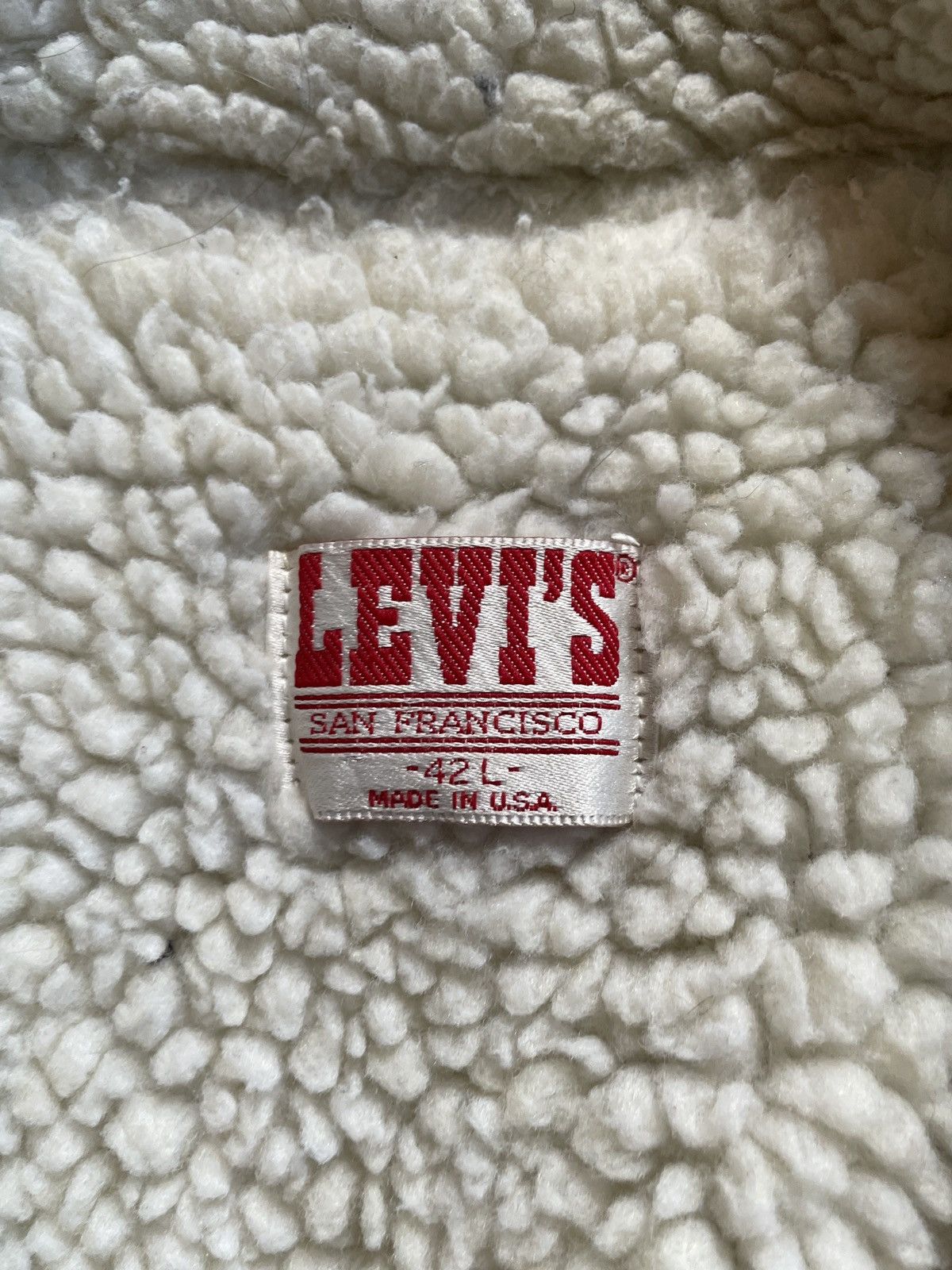 Vintage Vintage 80s Levi’s Denim Sherpa Jacket Size US L / EU 52-54 / 3 - 4 Thumbnail