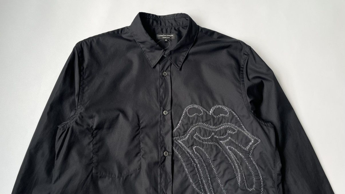 Comme des Garcons S/S 06 Embroidered 'Tongue' Logo Shirt Size US M / EU 48-50 / 2 - 2 Thumbnail