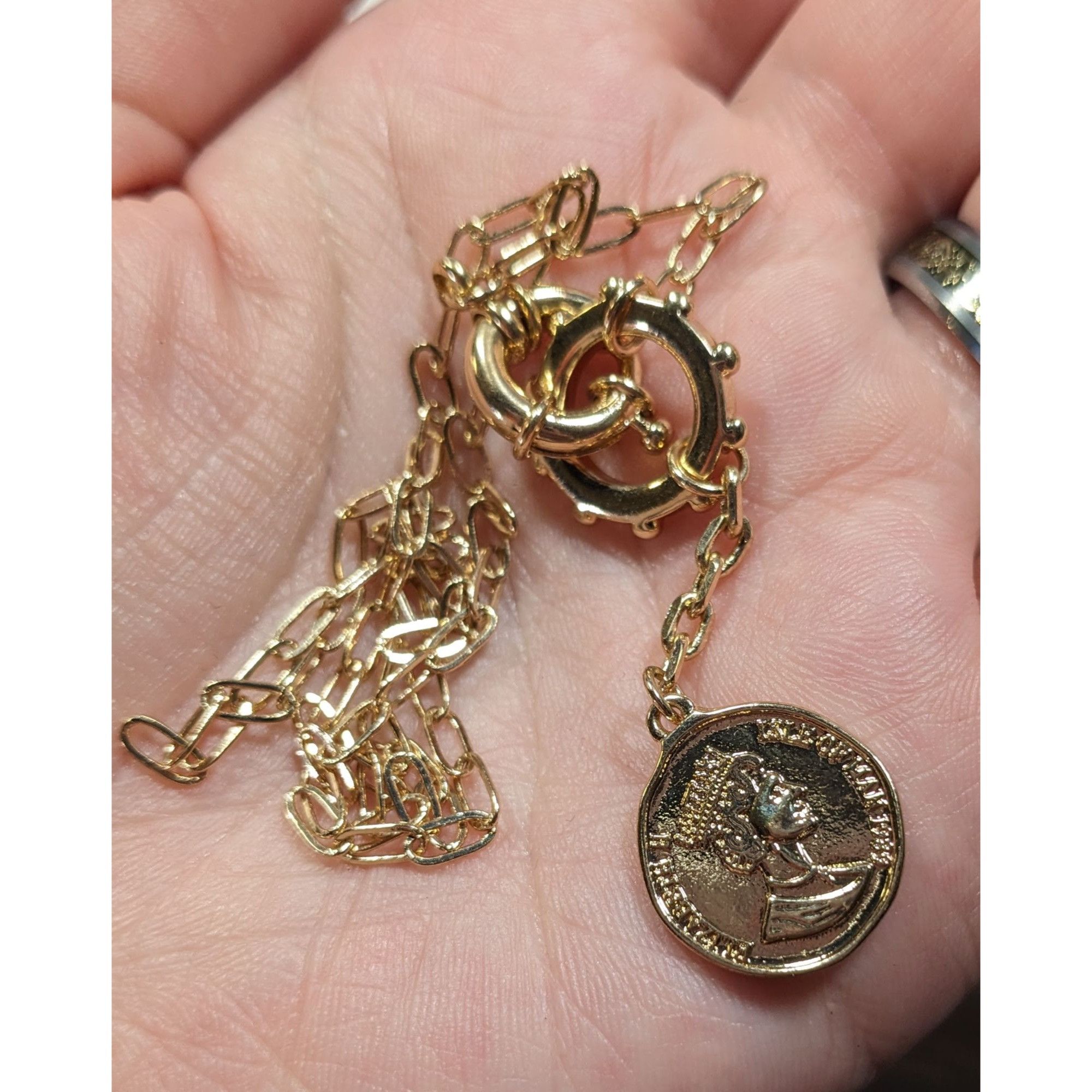 Other Replica 1989 Isle Of Man Dos Pesos Coin Y Drop Pendant Neckl Size ONE SIZE - 4 Thumbnail