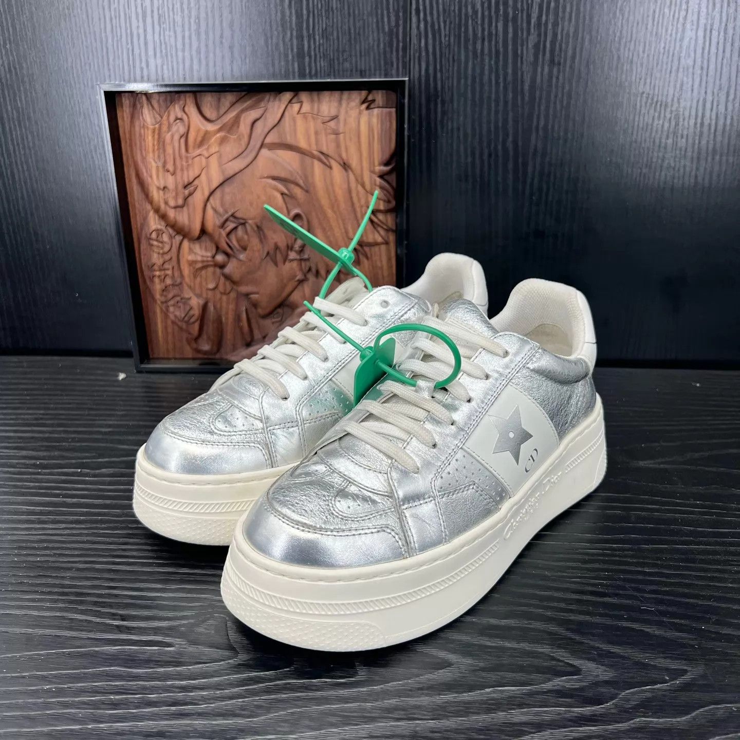 Dior Dior Star CD Silver Sneakers 35.5 New Size US 5 / IT 35 - 1 Thumbnail