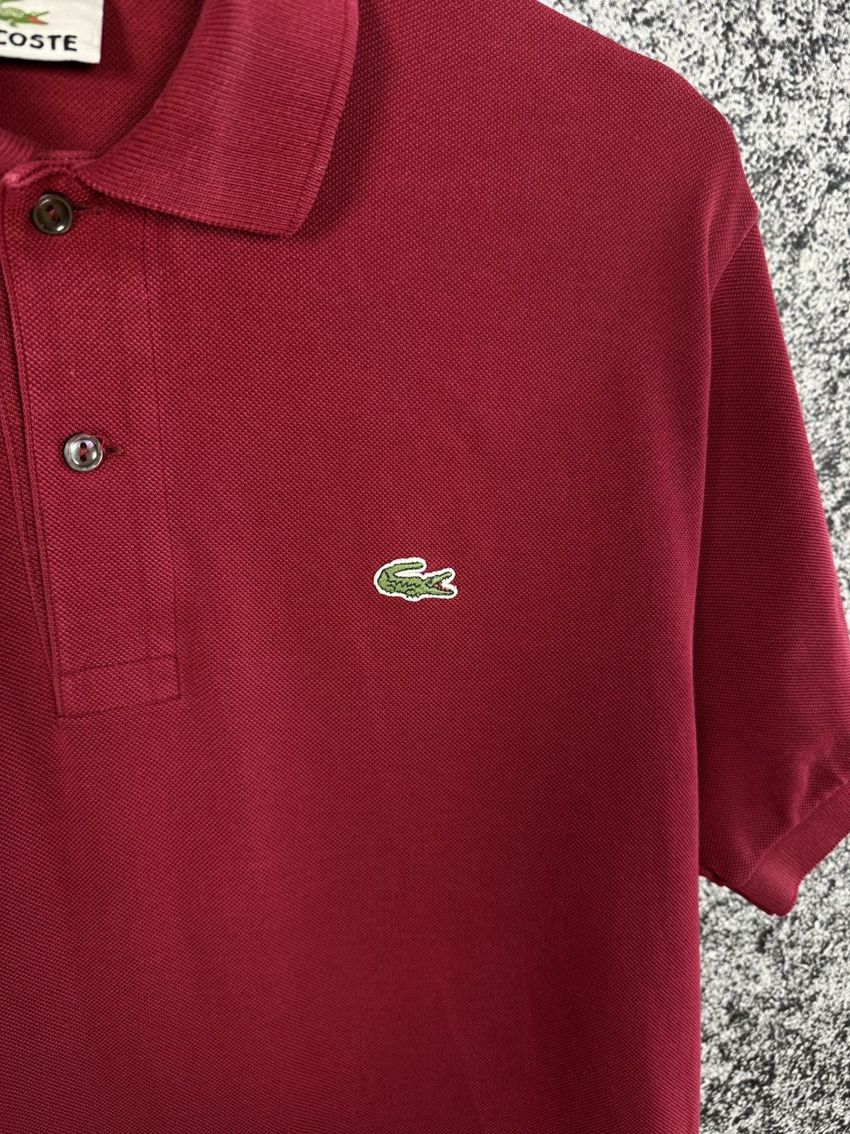 Lacoste Men’s Lacoste Vintage Polo Shirt Burgundy Luxury Size 5 Size US L / EU 52-54 / 3 - 6 Thumbnail