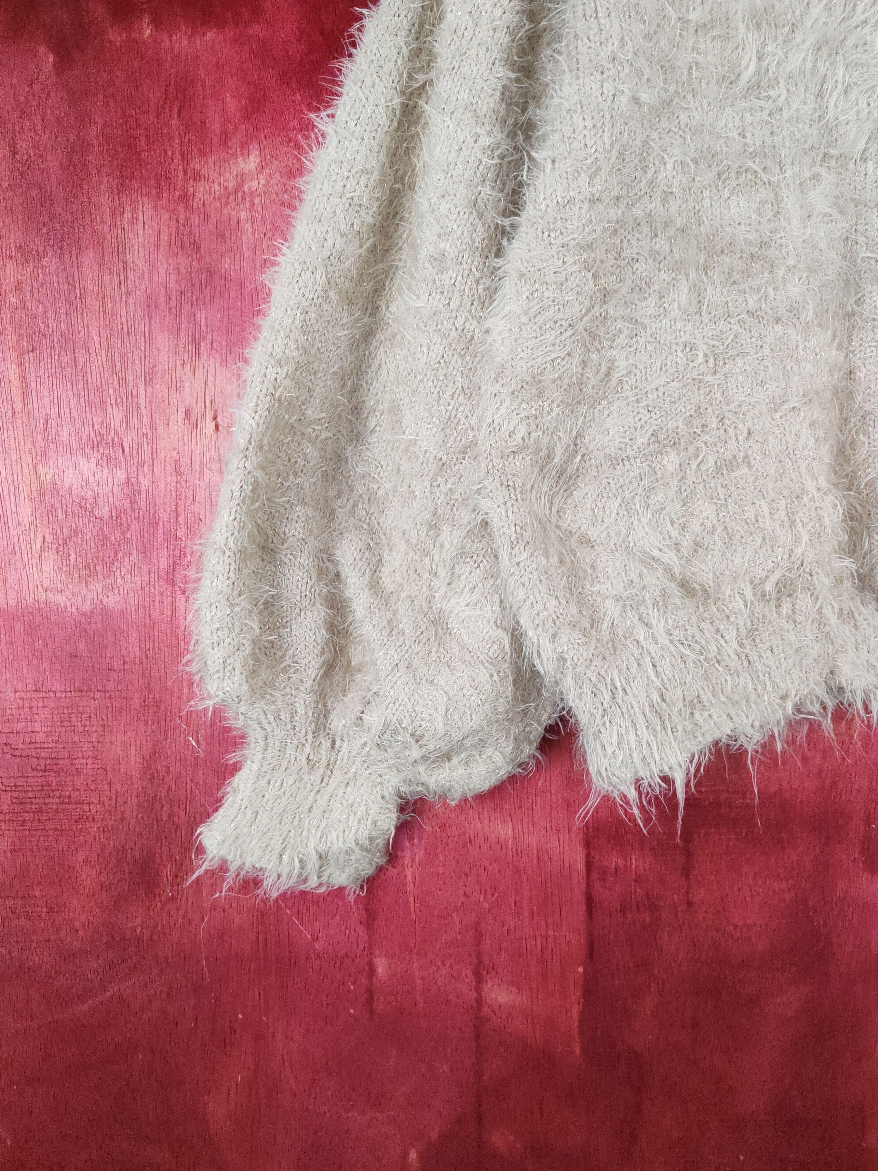 GU × Vintage GU Light Brown Fur Mohair Knitwear Rare item Size S / US 4 / IT 40 - 4 Thumbnail