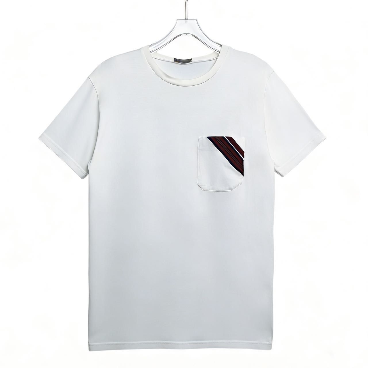 Dior Dior White Pocket Casual Crew Neck T-shirt K26WX Size US L / EU 52-54 / 3 - 1 Thumbnail