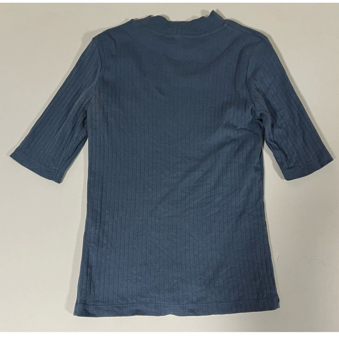 Uniqlo Uniqlo Blue Periwinkle Mock-Neck Tee Shirt Top Blouse XS 🦋✨ Size XS / US 0-2 / IT 36-38 - 3 Thumbnail