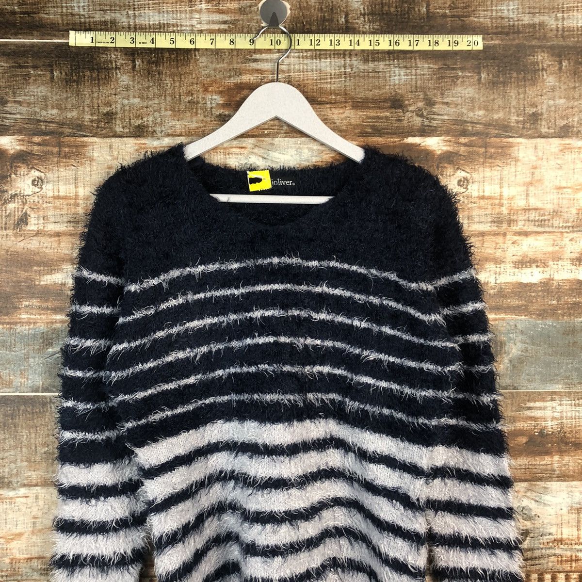 Homespun Knitwear DL Enjoliver Blue Stripe Mohair shaggy Knitwear #C029 Size US M / EU 48-50 / 2 - 2 Thumbnail