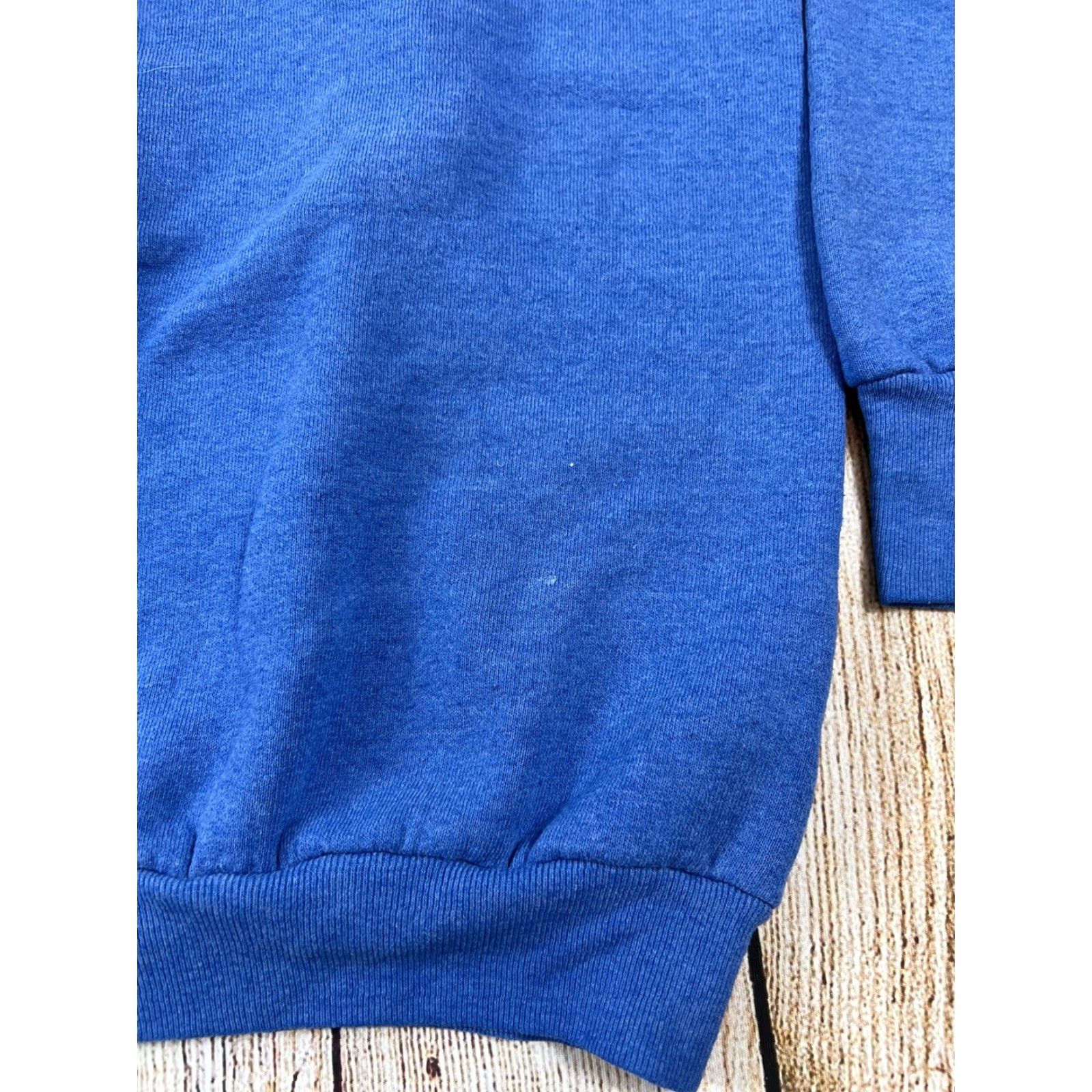 Fruit Of The Loom VINTAGE Fruit of the Loom Sweatshirt Blue XL Men 90s Fleece Pullover Smudges Stains Size US XL / EU 56 / 4 - 5 Thumbnail