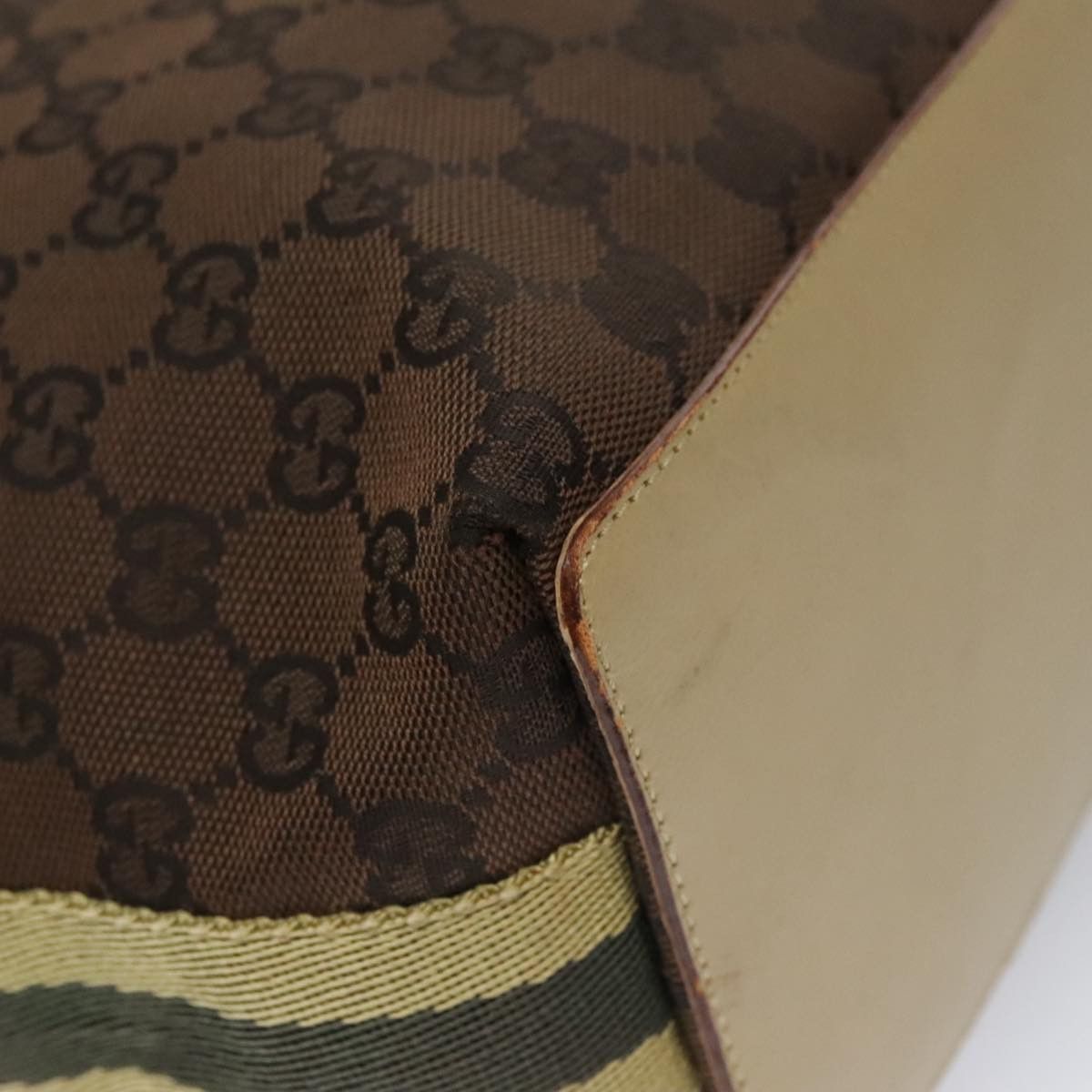 Gucci GUCCI GG Canvas Sherry Line Tote Bag Brown Size ONE SIZE - 12 Thumbnail