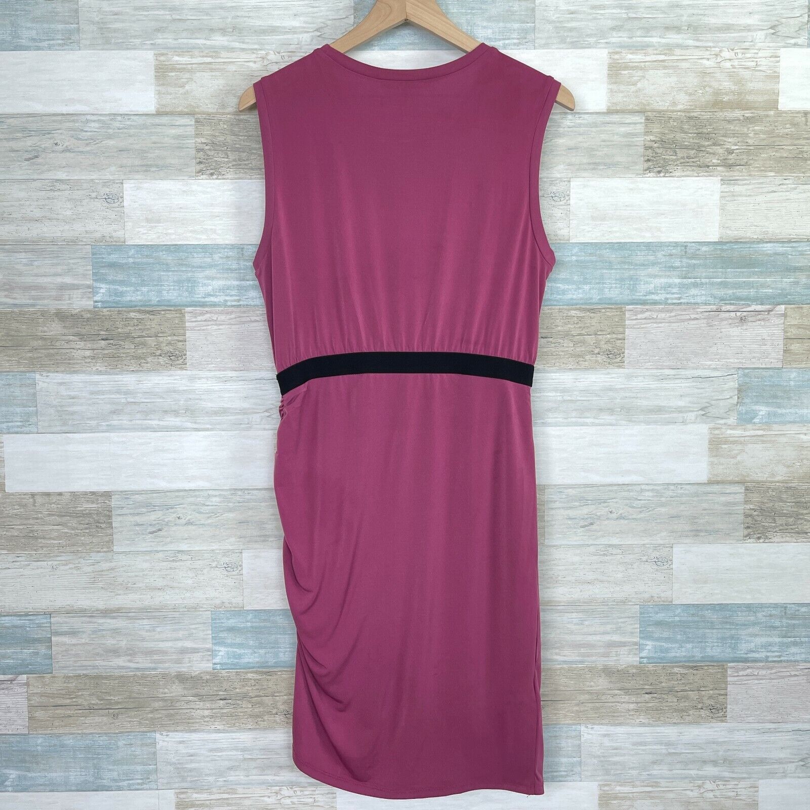 Bcbgmaxazria BCBGMaxAzria Side Ruched Asymmetric Tank Dress Purple Medium Size M / US 6-8 / IT 42-44 - 4 Thumbnail
