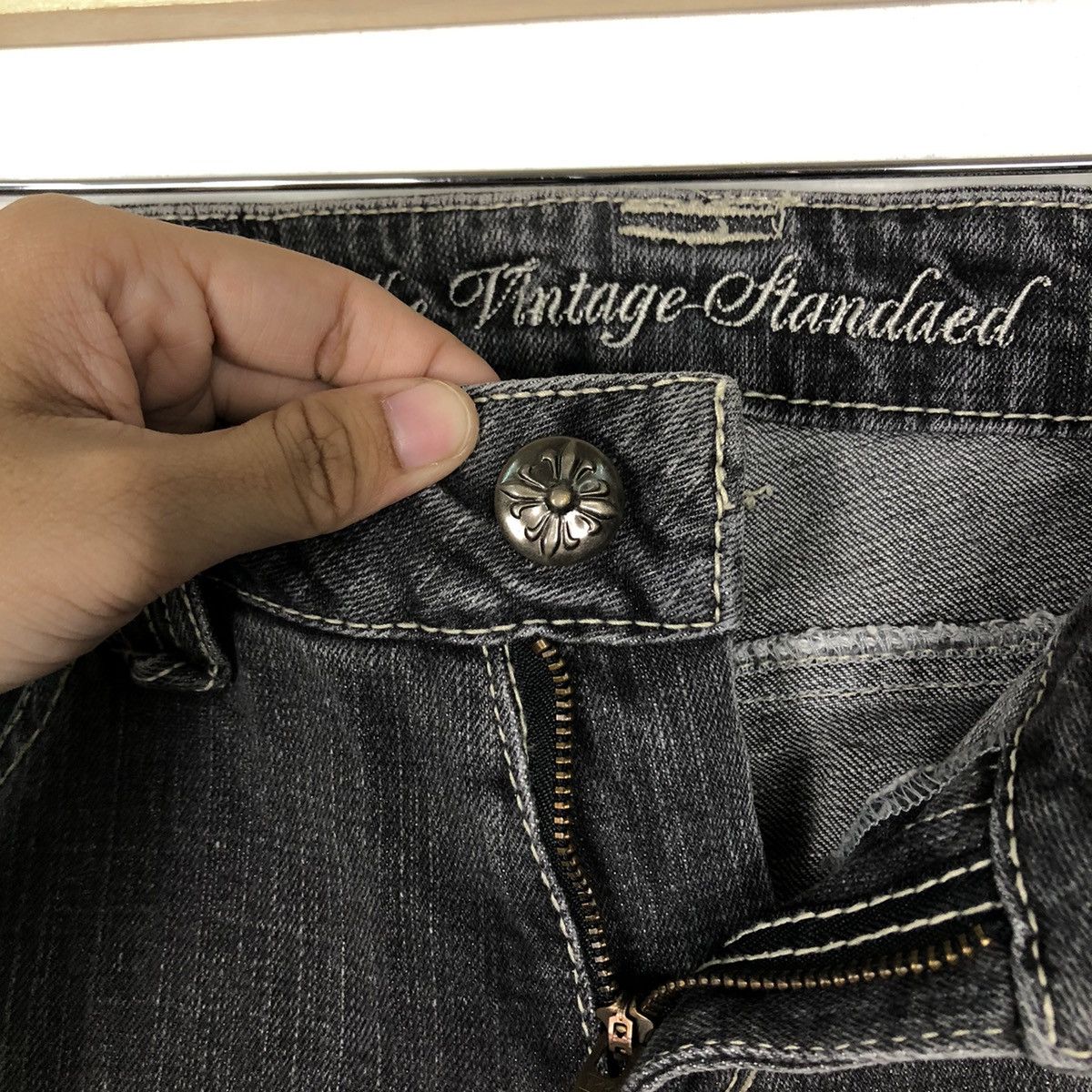 Japanese Brand PUNK DESIGN THE VINTAGE STANDARD SKINNY DISTRESSED DENIM Size US 30 / EU 46 - 13 Thumbnail