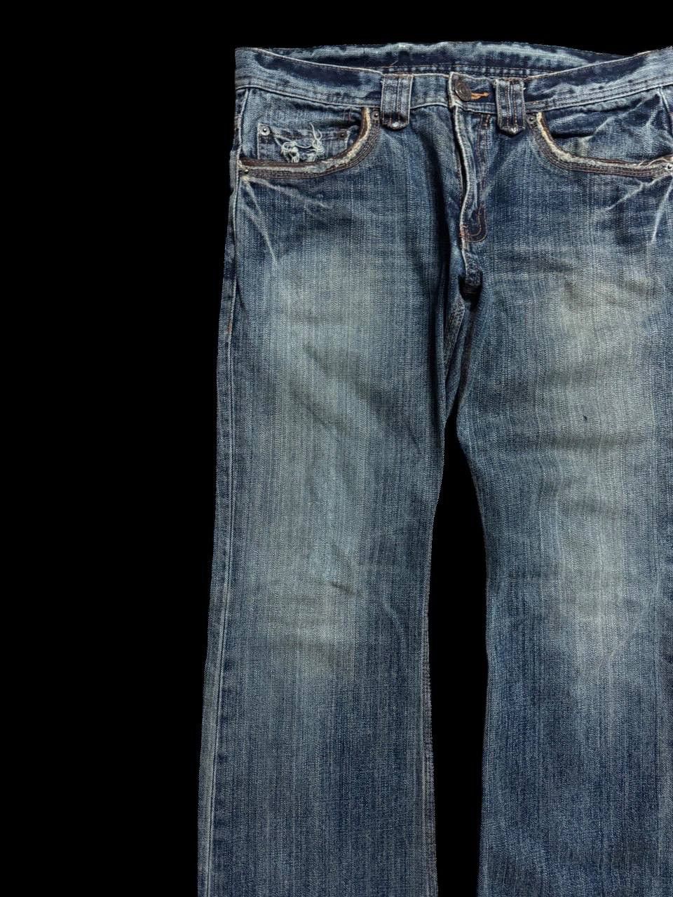 Japanese Brand FLARE Vintage 90s 🇯🇵 Edge Rupert Mudwash Distressed Sick Jean Size US 31 - 4 Thumbnail