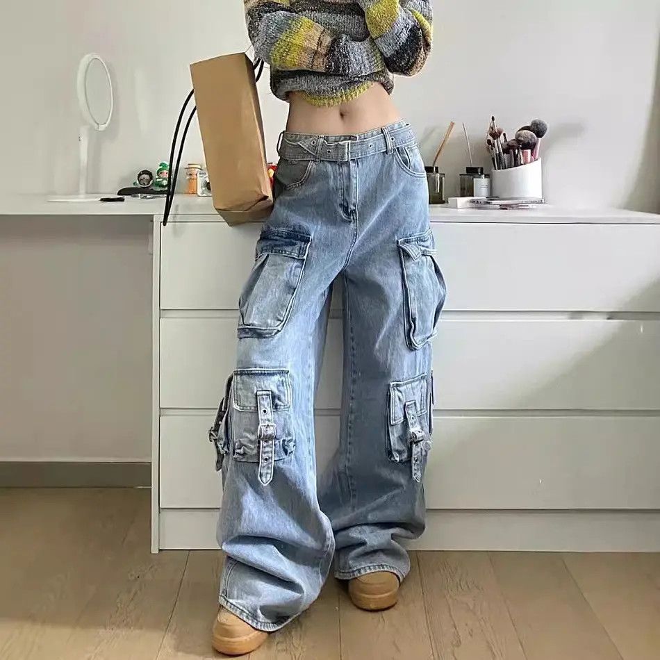 Japanese Brand × Jean Loose multi pocket workwear wide leg jeans Size US 32 / EU 48 - 2 Thumbnail