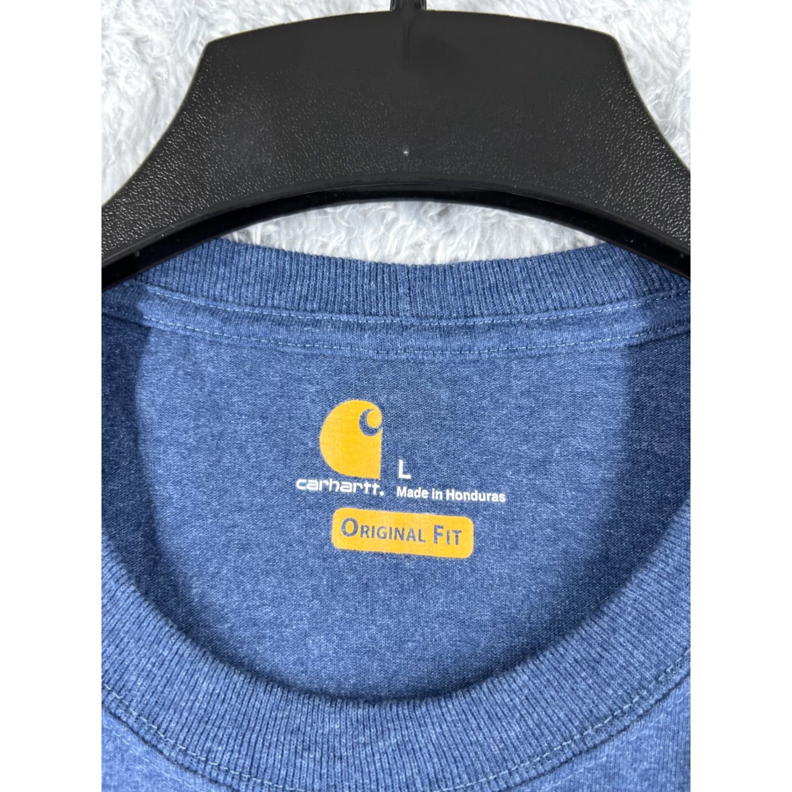 Carhartt VINTAGE Carhartt Shirt Men Large Blue Short Sleeve Cotton Blend Pocket Crew Workwear Size US L / EU 52-54 / 3 - 7 Thumbnail