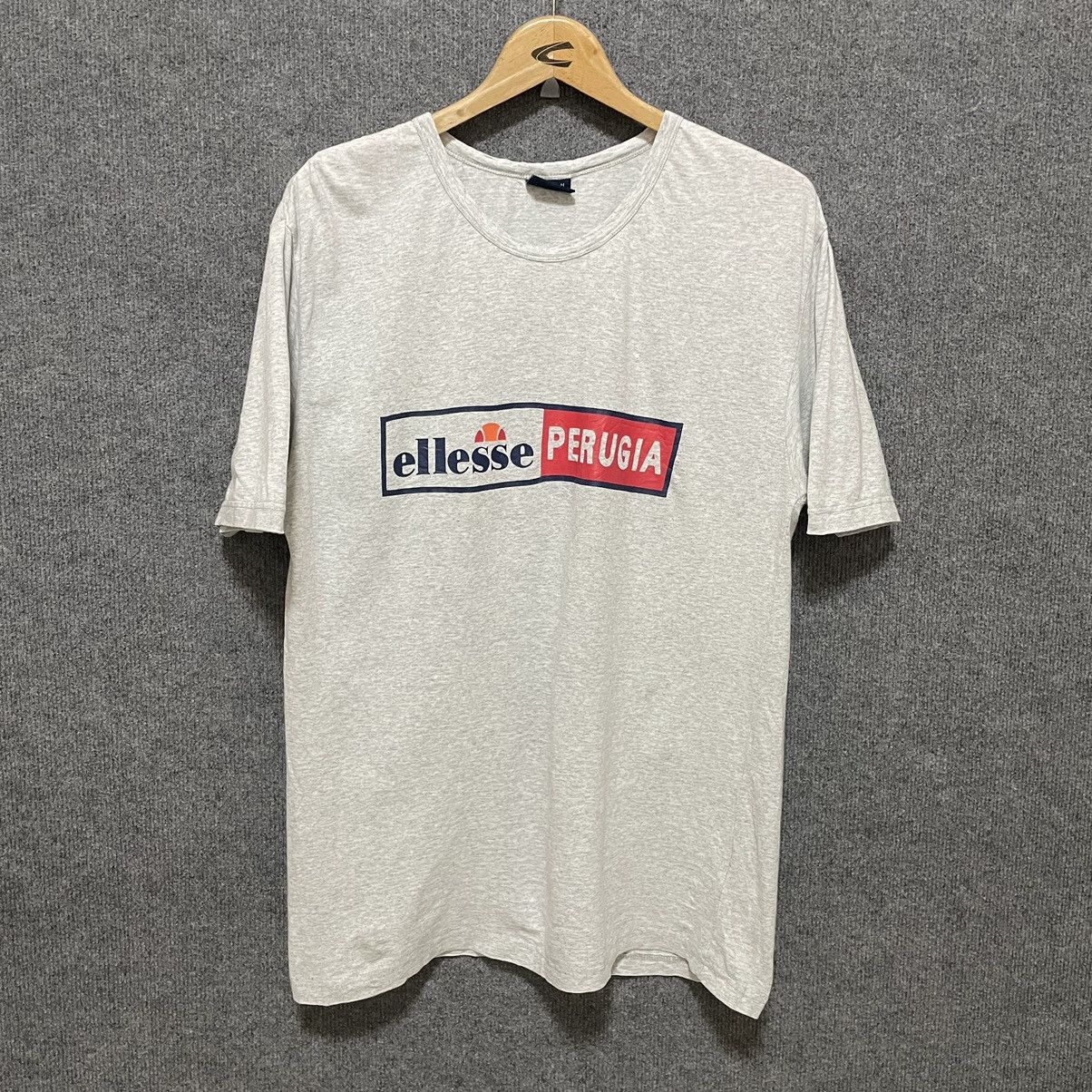 Ellesse × Vintage 90s Ellesse Perugia Box Logo T Shirt Size US M / EU 48-50 / 2 - 1 Thumbnail