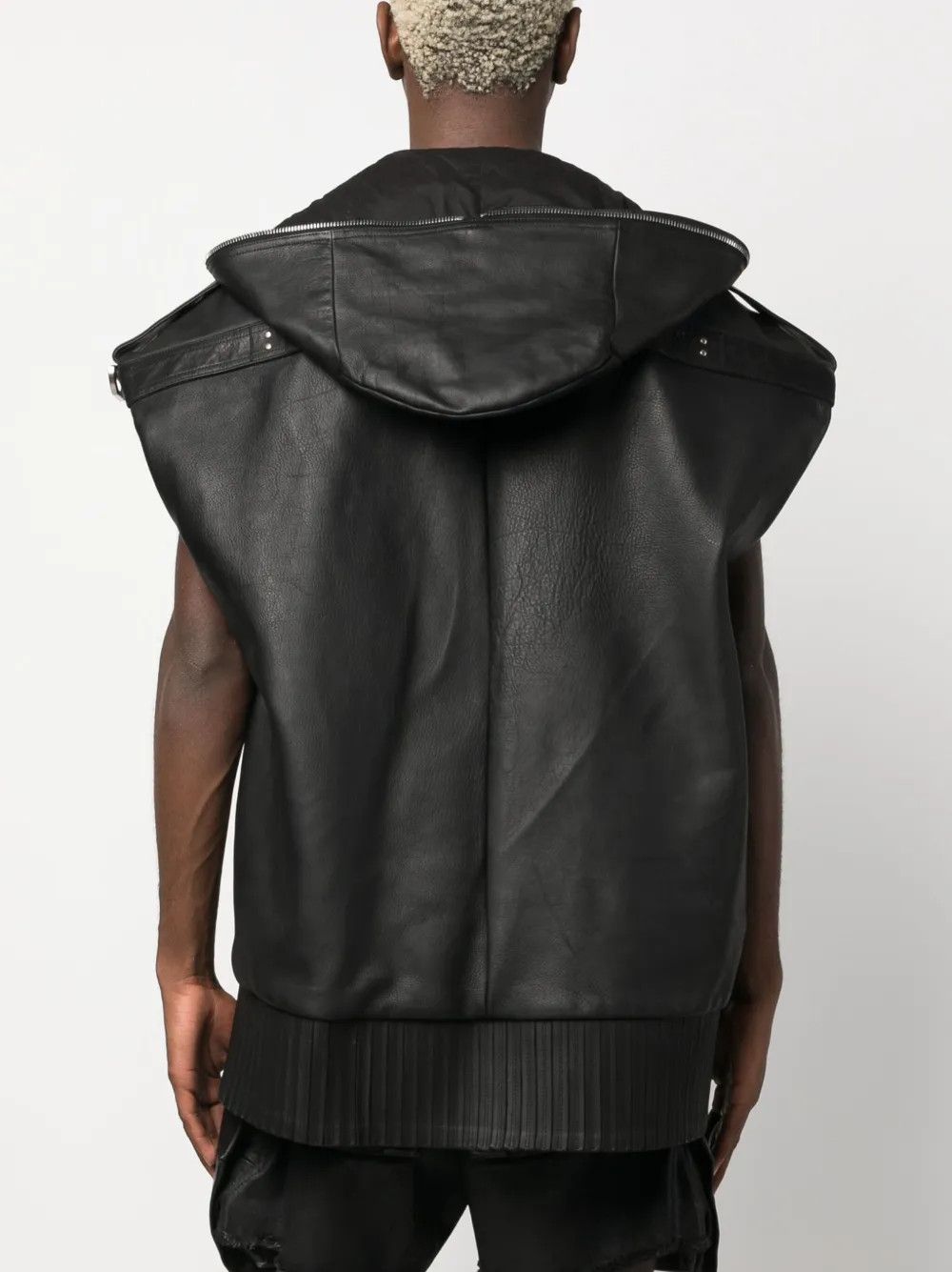 Rick Owens o1mle0226 Lido Sleeveless Hoodie in Black Size US L / EU 52-54 / 3 - 4 Thumbnail