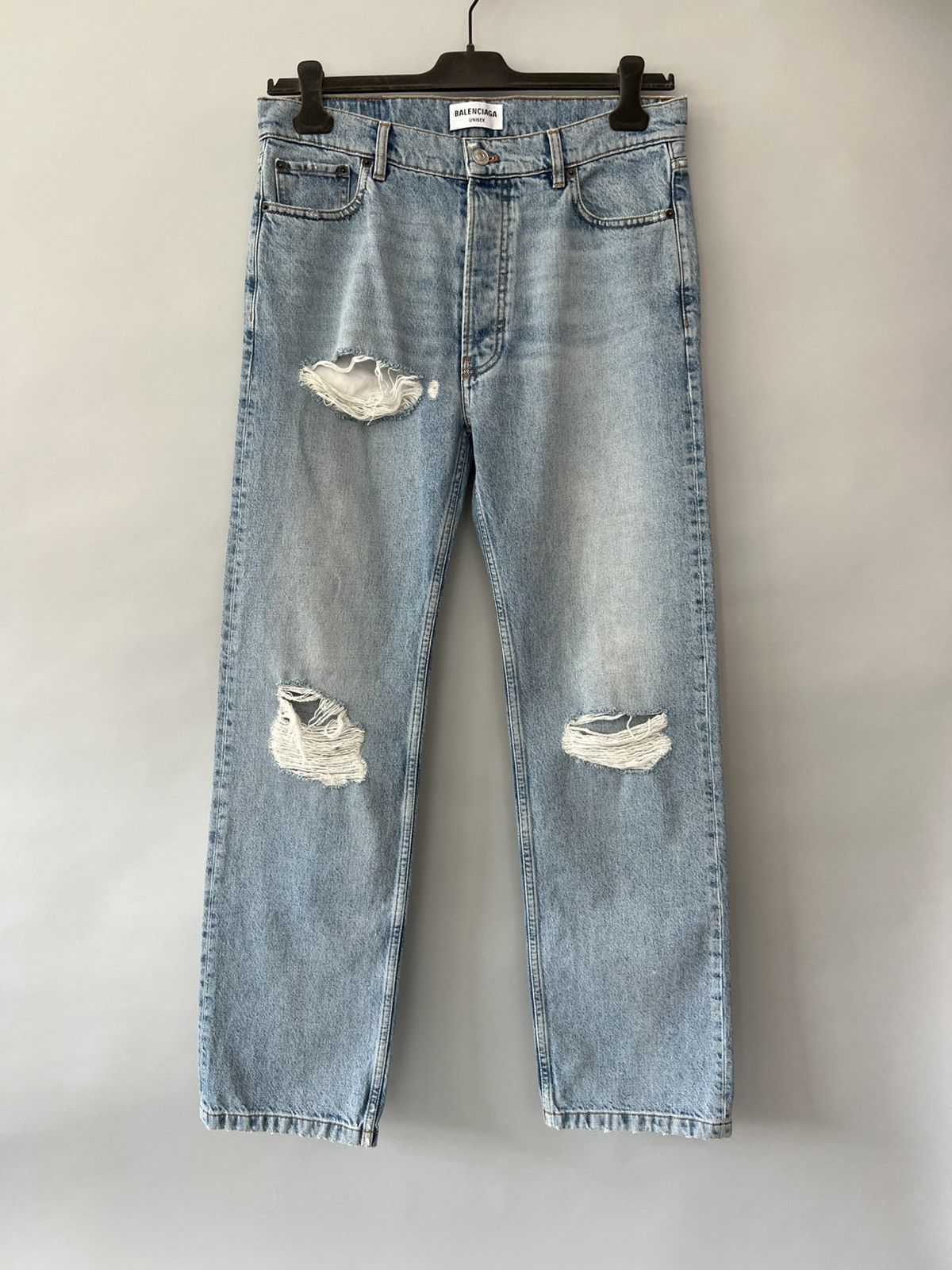 Balenciaga Balenciaga Ripped Distressed Jeans Size US 29 - 1 Thumbnail
