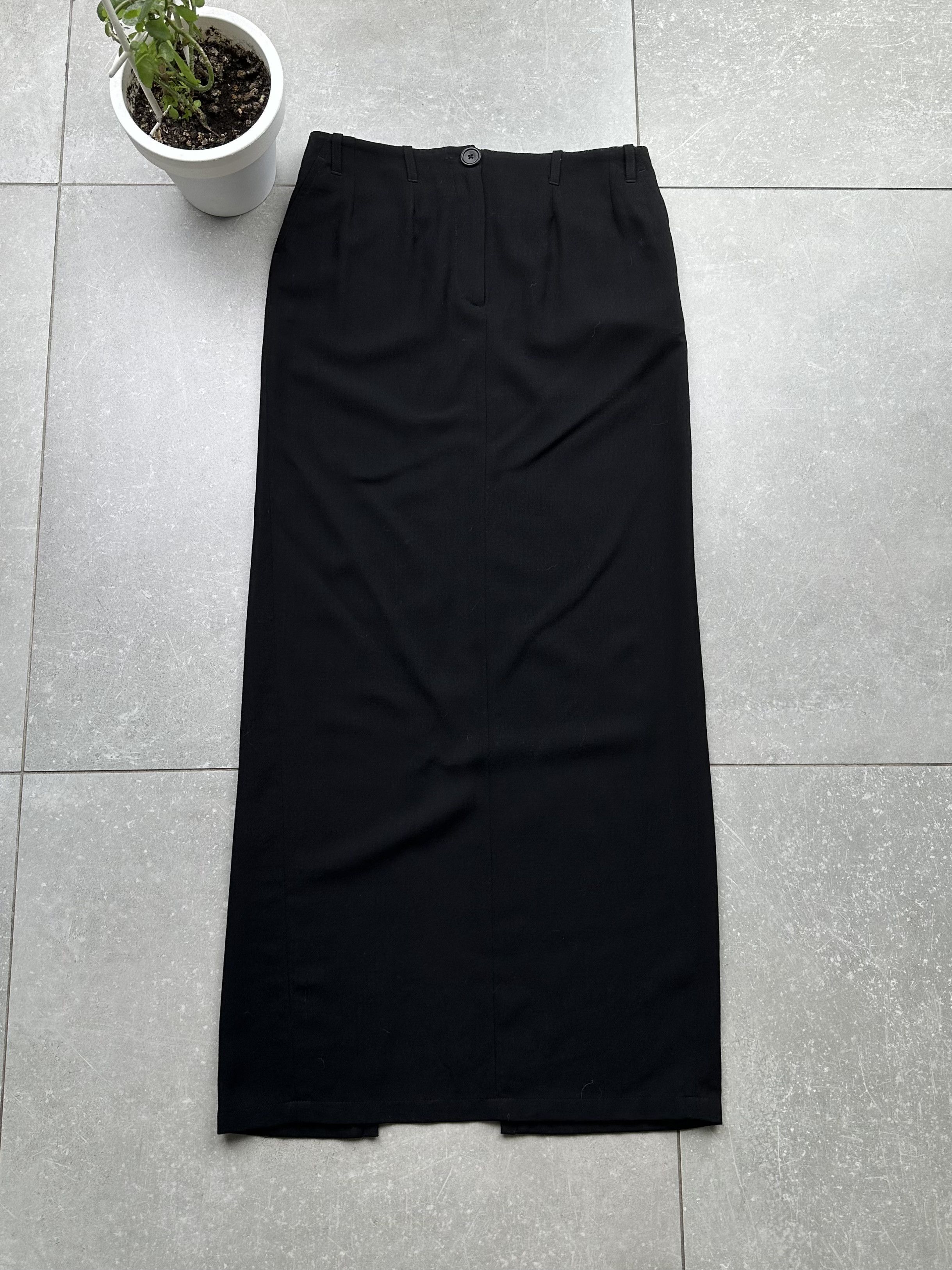 image of Ann Demeulemeester Vintage Maxi Skirt in Black, Women's (Size 25)
