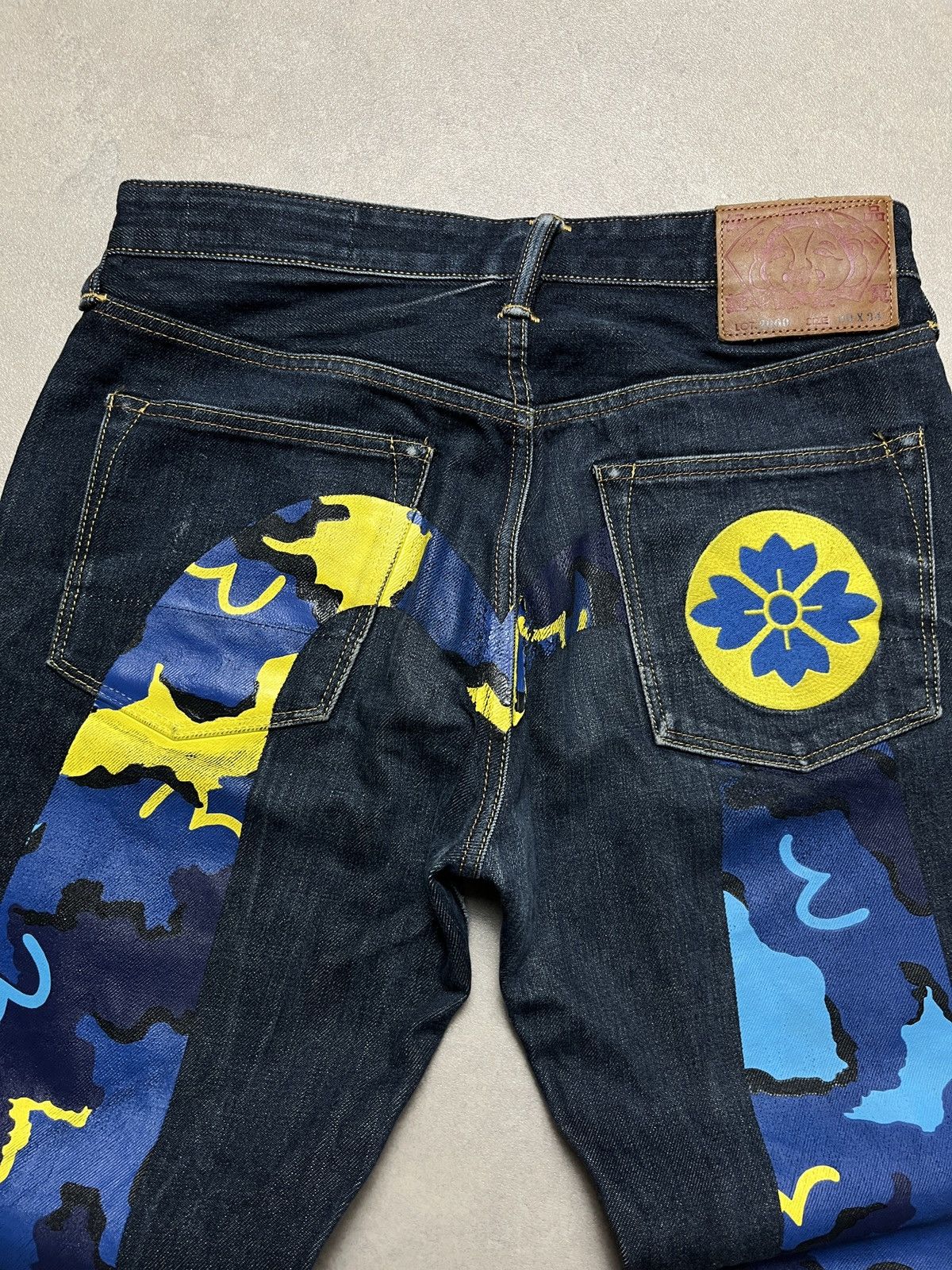 Evisu Evisu Camo Daicock Embroidered Logo Selvedge Denim Jeans Size US 30 / EU 46 - 5 Thumbnail