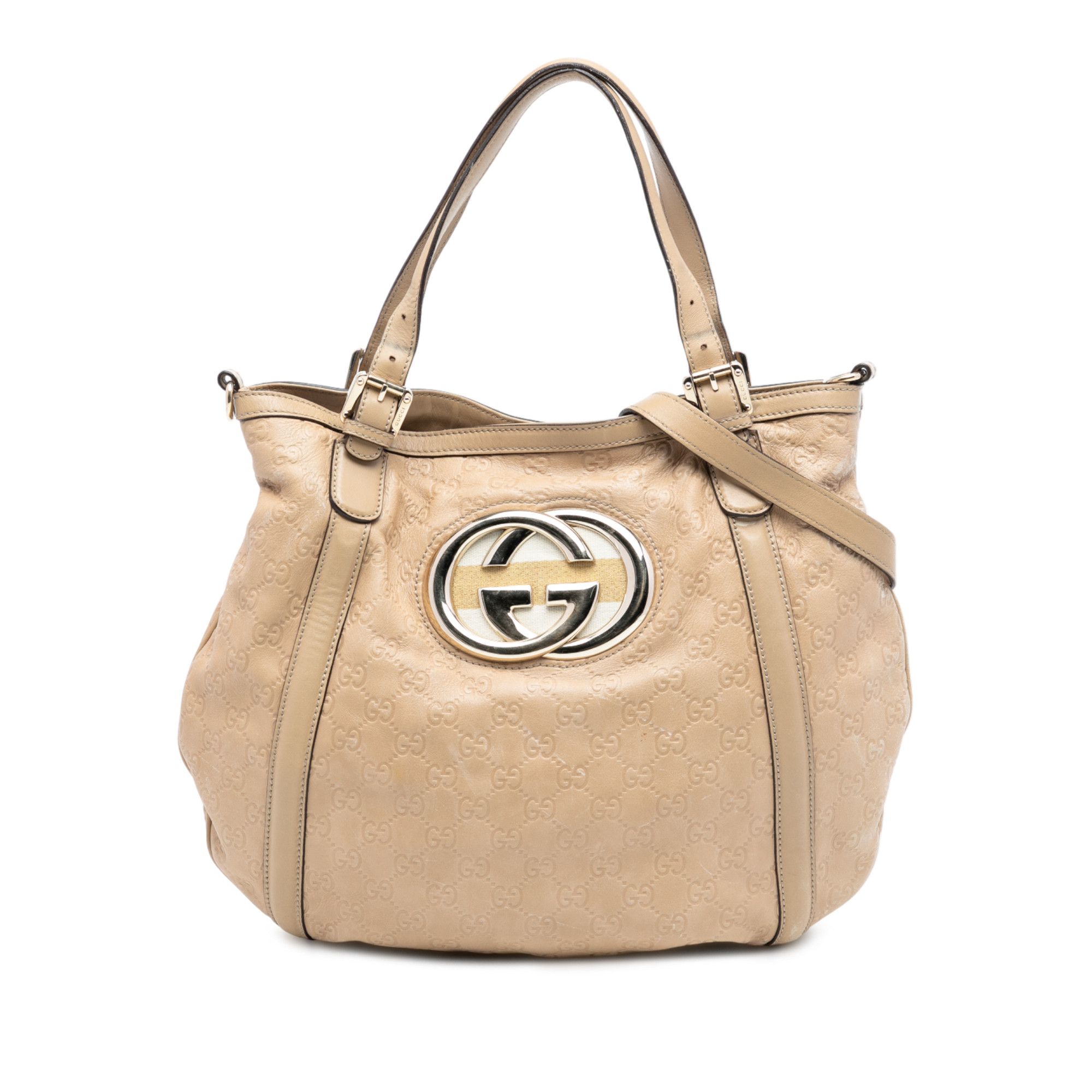 Gucci Gucci Medium Guccissima Web Britt Satchel Size ONE SIZE - 1 Thumbnail