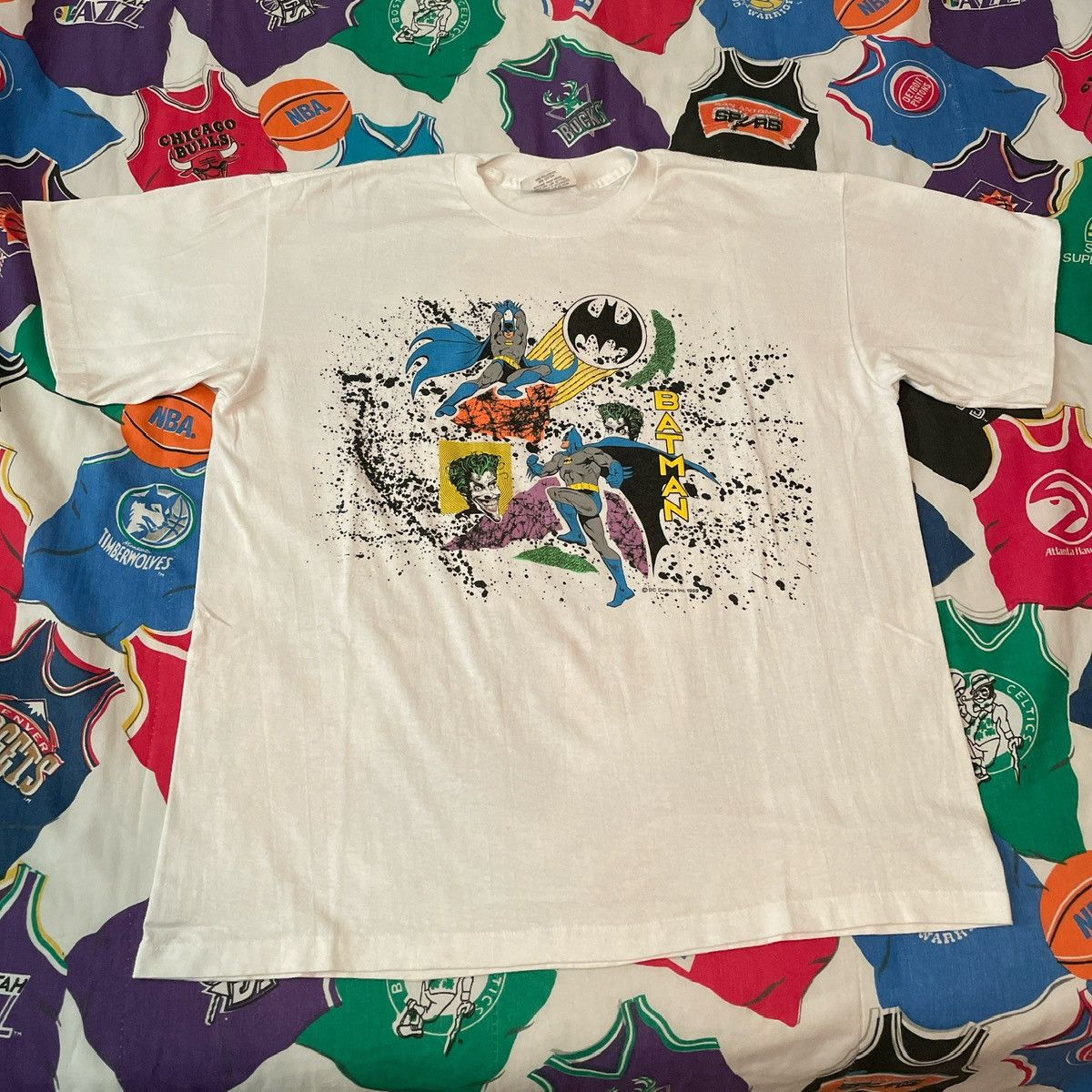 DC Comics × Vintage Vintage 1989 Batman & Joker Original DC Comics Tee Size US XL / EU 56 / 4 - 1 Thumbnail