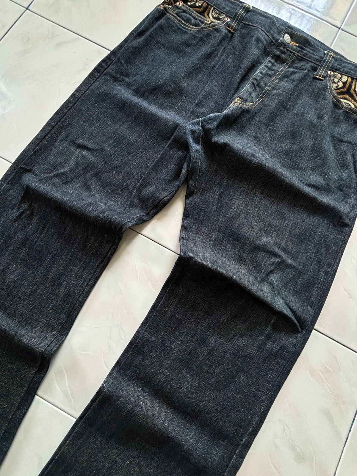Japan Blue Juvenile Delinquent X Japan Blue Panelling Indigo Dyed Jeans Size US 38 / EU 54 - 16 Thumbnail