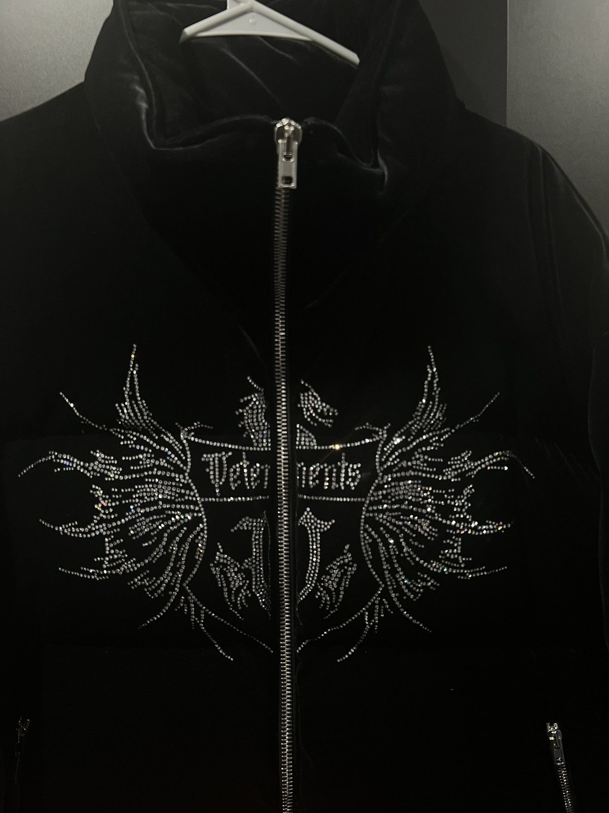 VETEMENTS Crystal Puffer Jacket Black