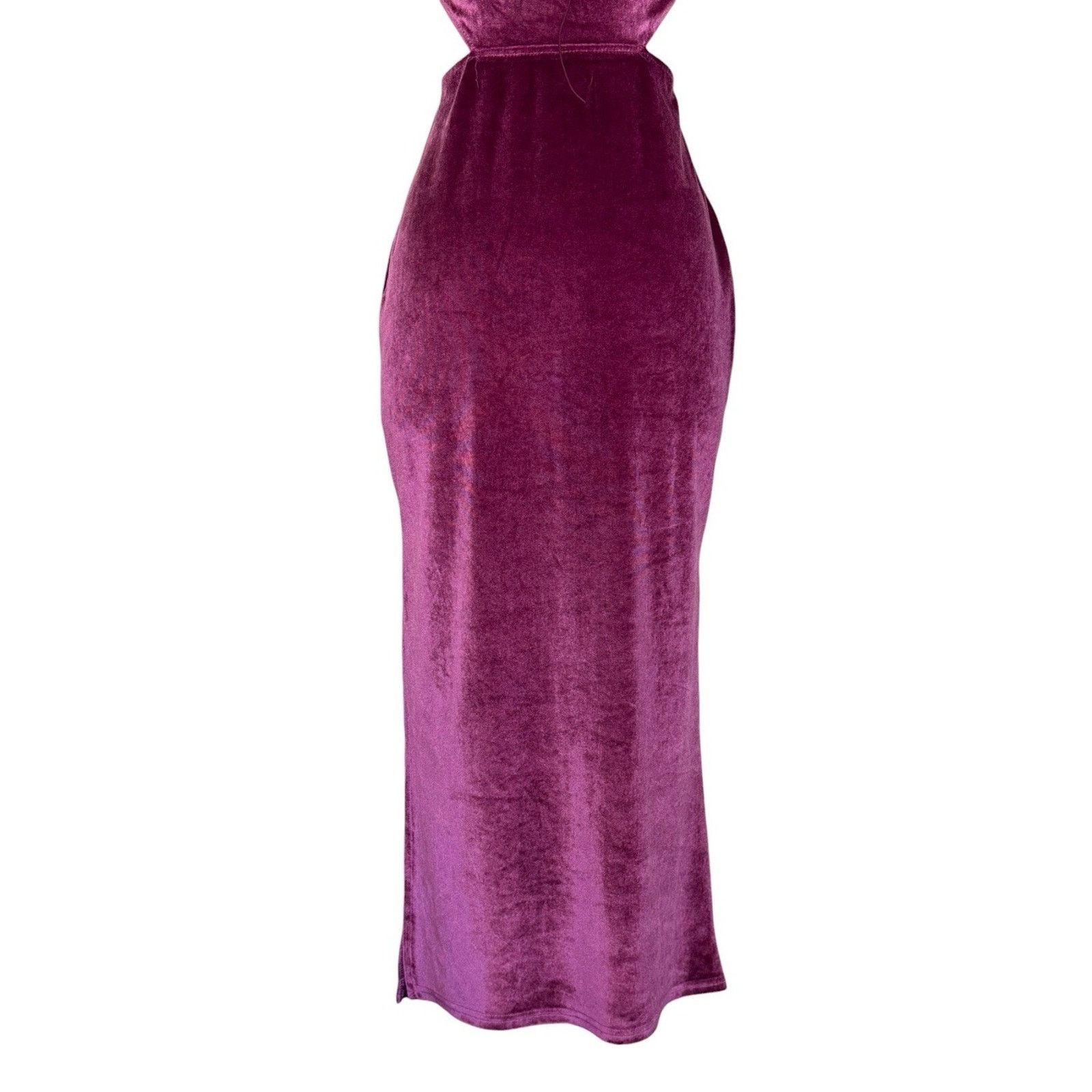 Other ET CLET Sunset Lovers Night Moves Cut Out Midi Dress Velvet Size L / US 10 / IT 46 - 8 Thumbnail