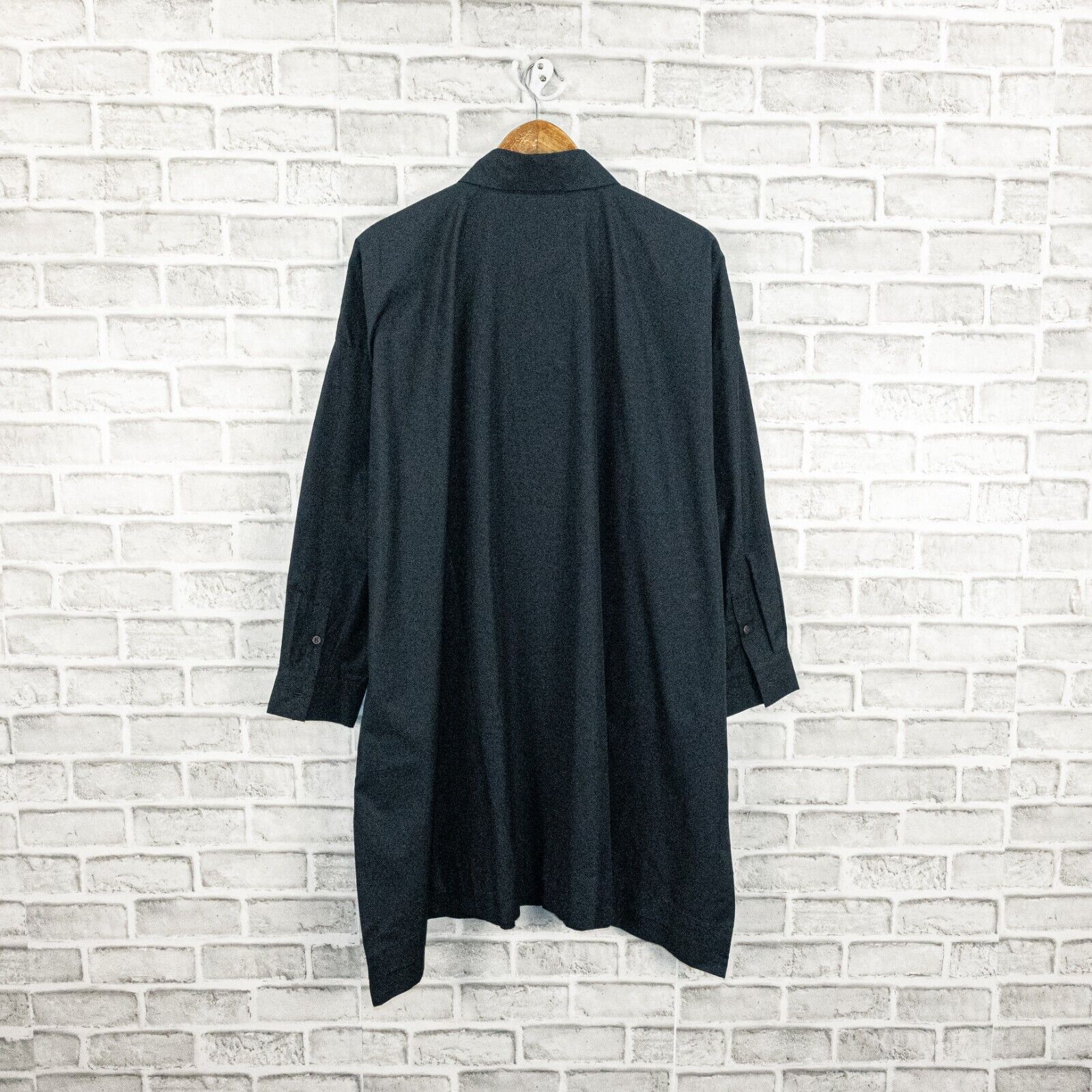 eskandar New Eskandar Wide A-Line Shirt w/ collar & Pleat long Black Size L / US 10 / IT 46 - 8 Thumbnail