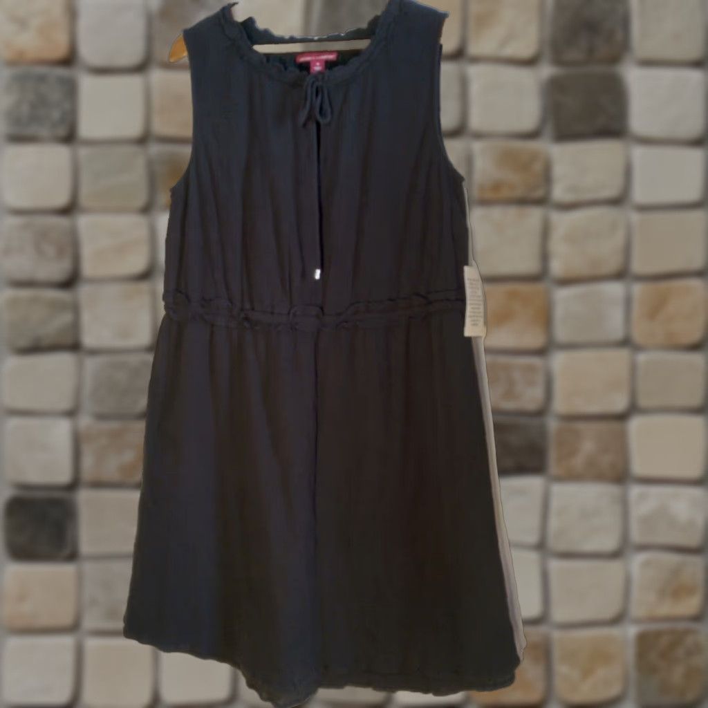 Vintage Jessica London Dress Women's Size 18 Sleeveless Gauze Black Ruffled Knee Length Casual Size XXL / US 16-18 / IT 52-54 - 1 Thumbnail