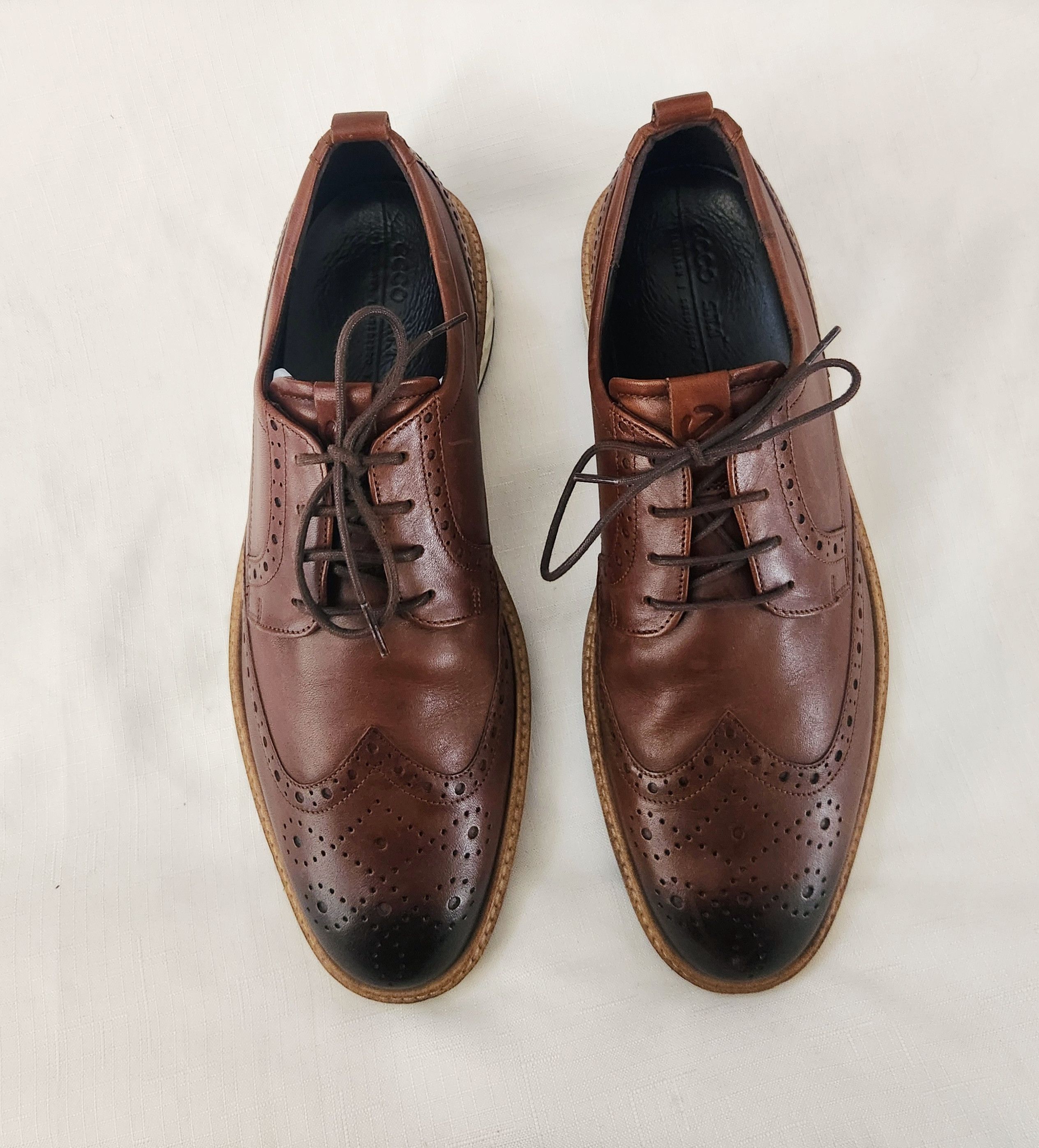 Ecco Ecco Men's St1 Hybrid Brogue Oxford elegant shoes Cognac 45 Size US 11.5 / EU 44-45 - 3 Thumbnail